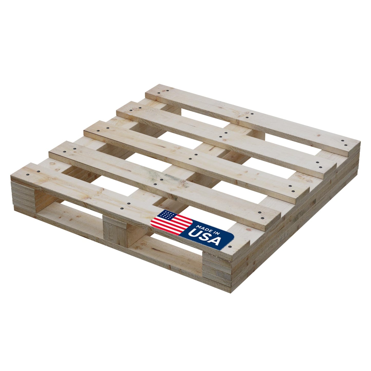 Treaton, Heavy-Duty 2-Way Entry Wooden Pallet – 38x36x5”, Industrial-Grade Hardwood Shipping Pallet, Durable, Reusable, Stackable, Easy to Handle, Commercial Use as a Floor-Pallet, 1 Pack