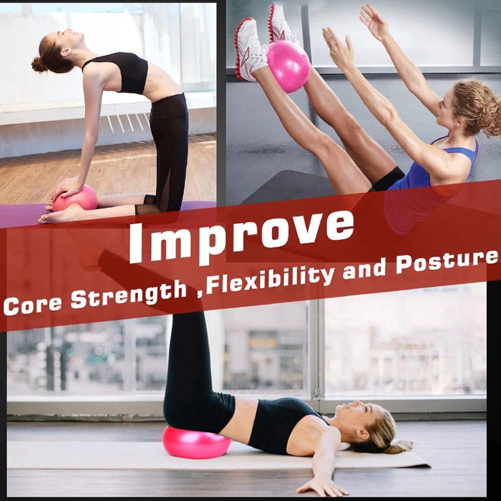 ElwynnLane 9 Inch Exercise Pilates Ball Mini Exercise Barre Ball for Yoga,Stability Exercise Training Gym Anti Burst and Slip Resistant Balls Physical Therapy Improves Balance, Core Strength
