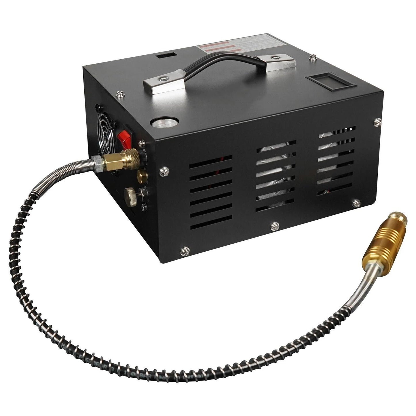 PCP Air Compressor 350W,Max 4500PSI/300Bar, Portable High-Pressure Air Pump with Fan Cooling, 12V DC/110V AC Dual Power, for PCP Air Rifle, Paintball Tanks and Scuba Diving