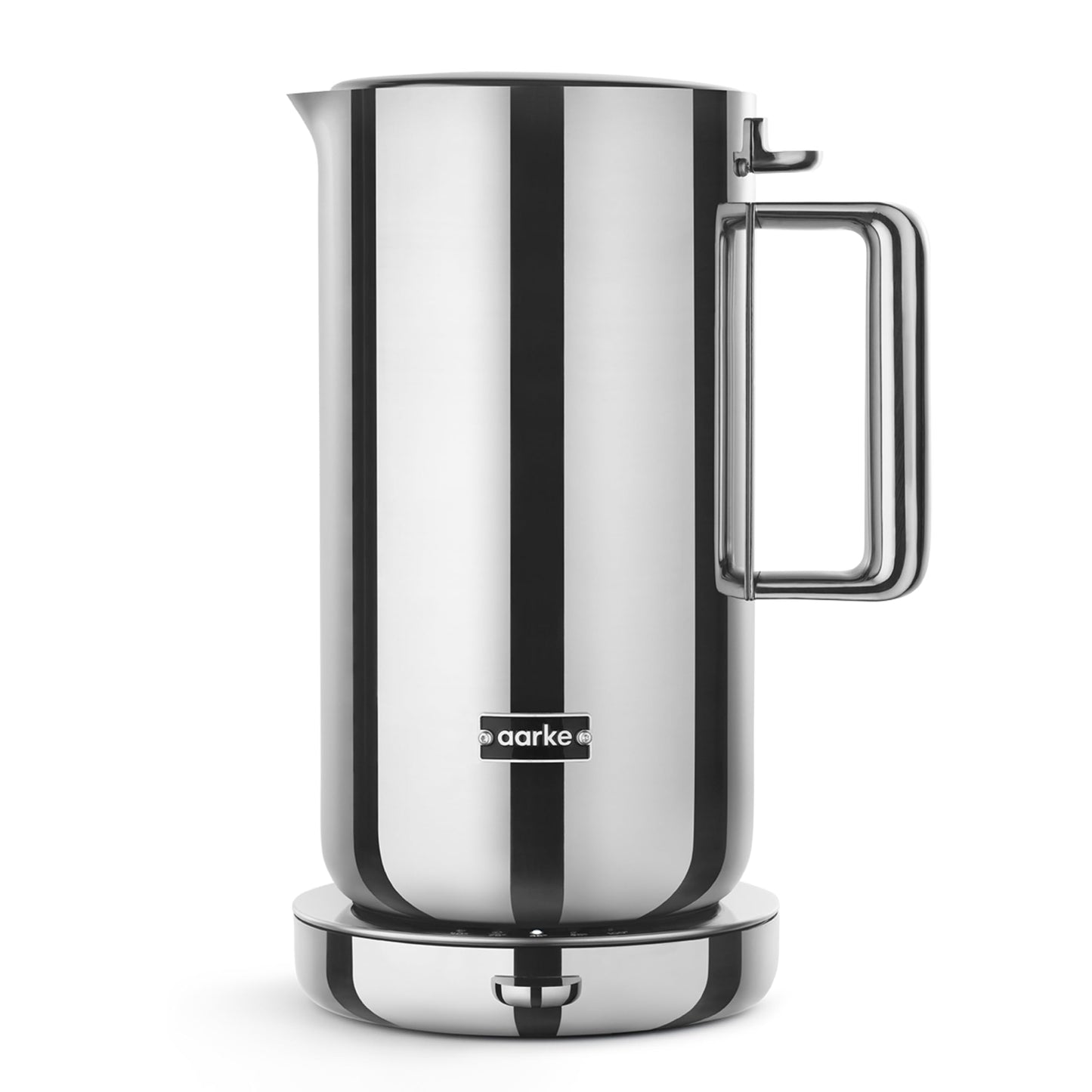 Aarke Stainless Steel Kettle - Perfect for Coffee and Tea Maker Enthusiasts, Non-Drip Spout, Double-Wall Construction, Dry Boil Protection, Heat-Safe Handle, LED Cool-Down Indicator, 1.2L (Steel)