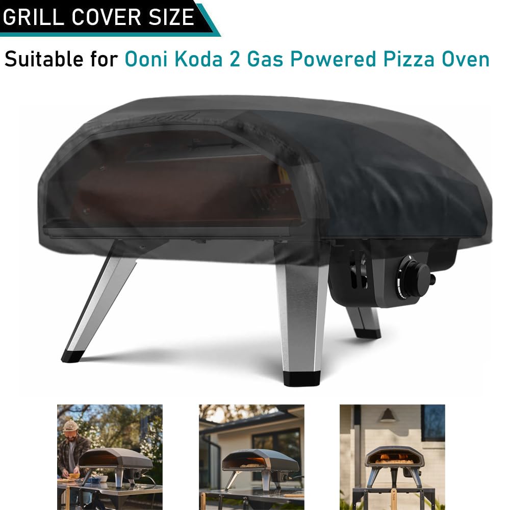 ZJYWSCH Pizza Oven Cover for Ooni Koda 2 Gas Powered Pizza Oven 600D Heavy Duty Portable Pizza Oven Cover Koda 14 inch Outdoor Waterproof Pizza Oven Accessories