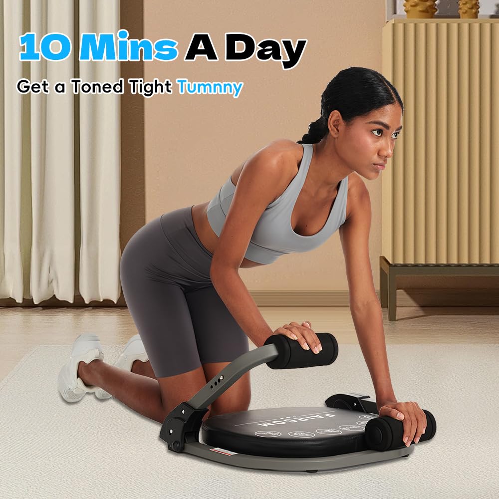 Fairgom Ab Machine for Home Gym, Abs Workout Equipment for Sit Up Exercise, Ab Trainer Machine with Resistance Bands, Abdominal Exercise Equipment for All Ages