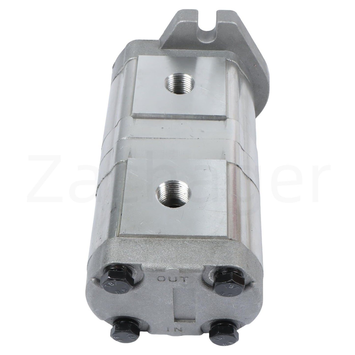 Zachager HGP-33A-F6-6R Fast Response & Durable Hydraulic Double Gear Pump Direct Replacement for Suitable for with a Shaft Diameter of 17.46mm.Oil inlet BSPT3/4" Oil outlet BSPT1/2"