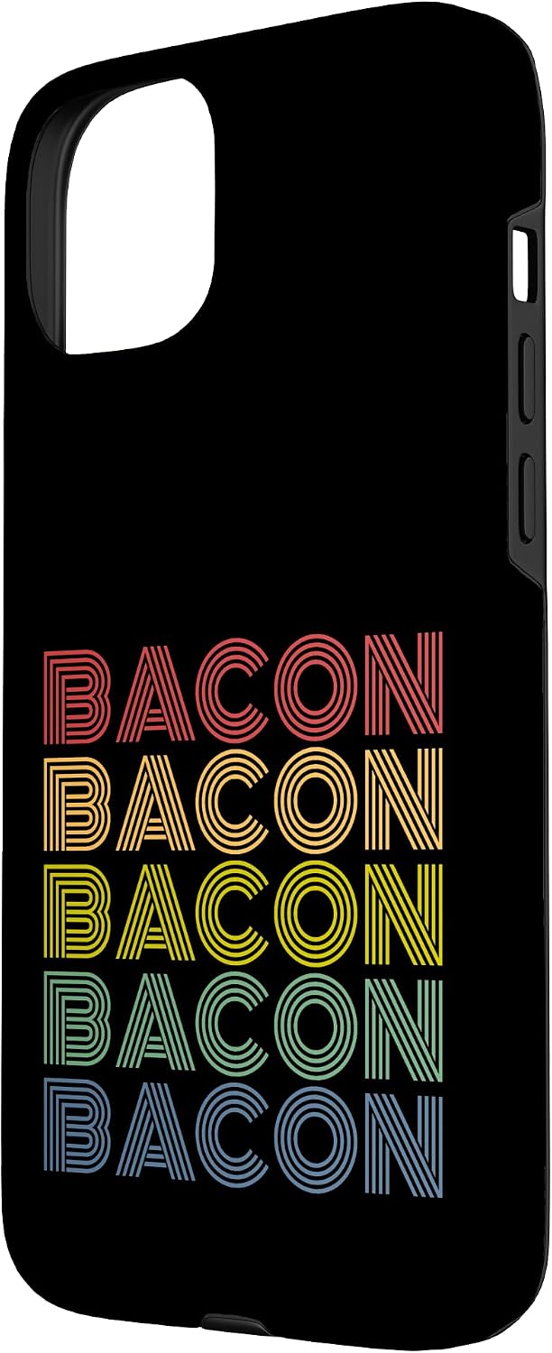 Bacon Lover Tees 70s 15 Bacon Bacon Bacon Retro Vintage Funny Breakfast Case for iPhone Plus