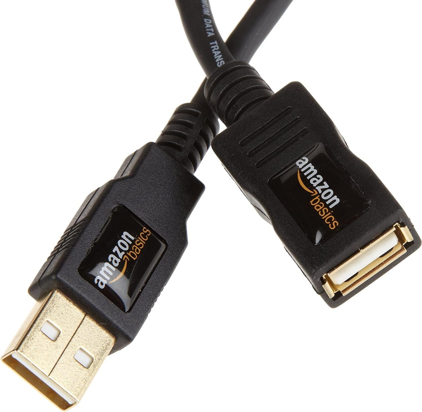 2.0 480Mbps 6.5 Amazon Basics USB-A Extension Cable, Male to Female, Transfer Speed, Foot, Black