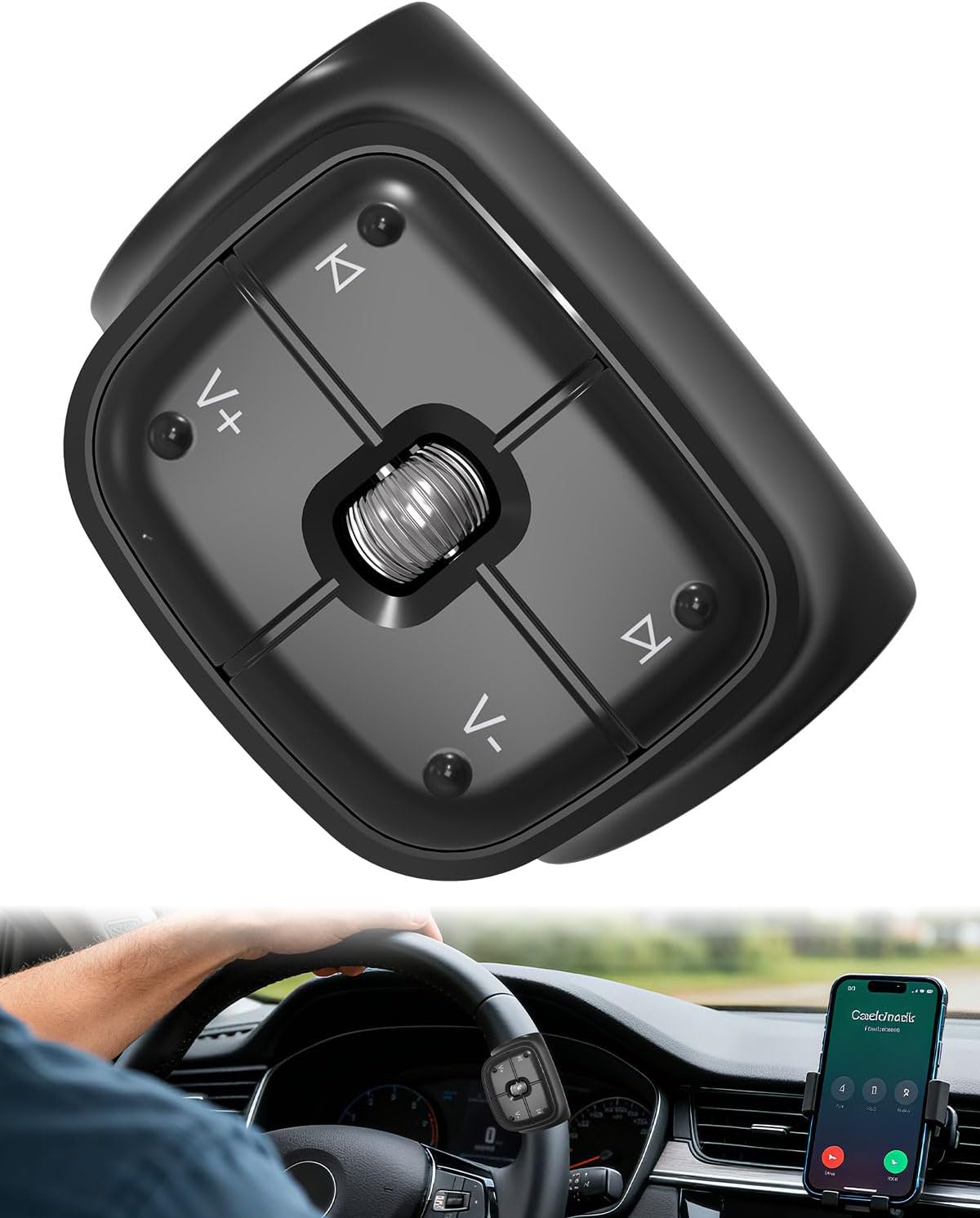 Fueiyita 16 Pro/16 Media Button Remote Selfie Control for Steering Wheel Car Type-C Charging Liking Short Videos While