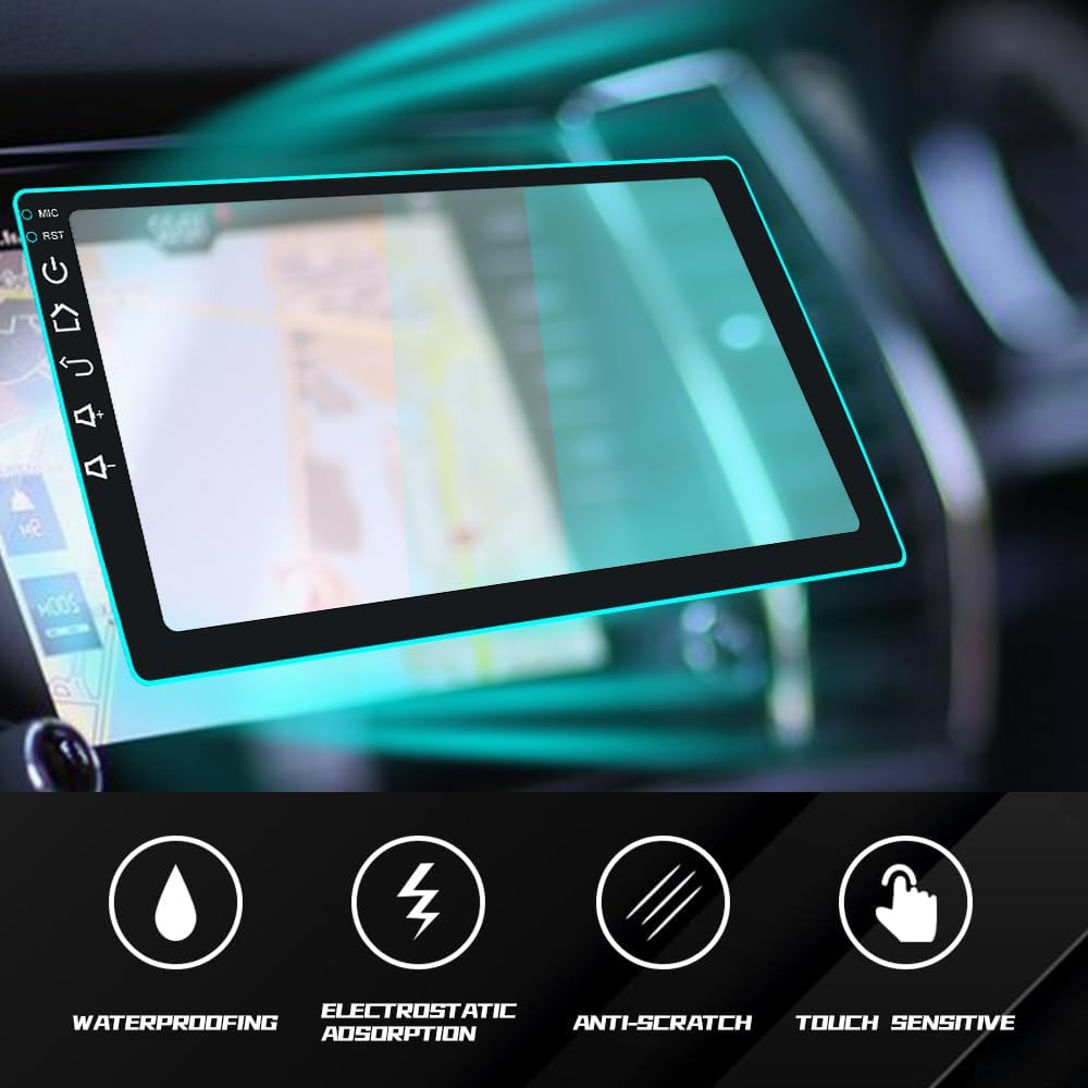 Lecctso 9inches) Car Navigation Screen Protector, Car Screen Tempered Glass Protector, Car Touchscreen Protector, Car