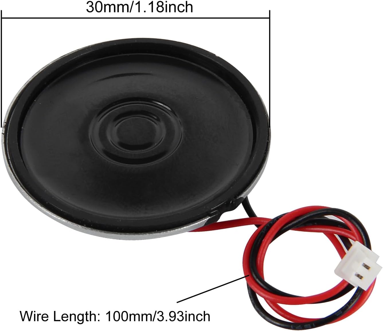 DWEII 10PCS 8 8R 0.5W 30mm JST-PH1.25mm-2 Ohm Ultra-Thin Horn Mini DIY Speaker Speaker with pin Interface for Mini