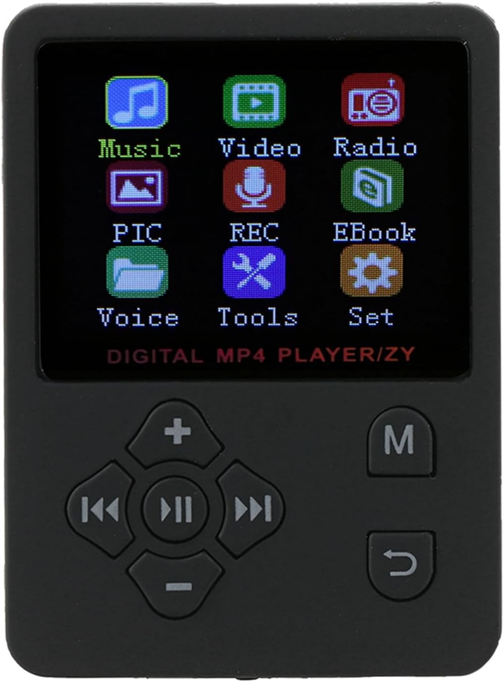 Zopsc MP4 1.8 Inch MP3 32GB Portable Player, Color Video Display, HiFi Player with Headphone Cable, Supports Up to Card