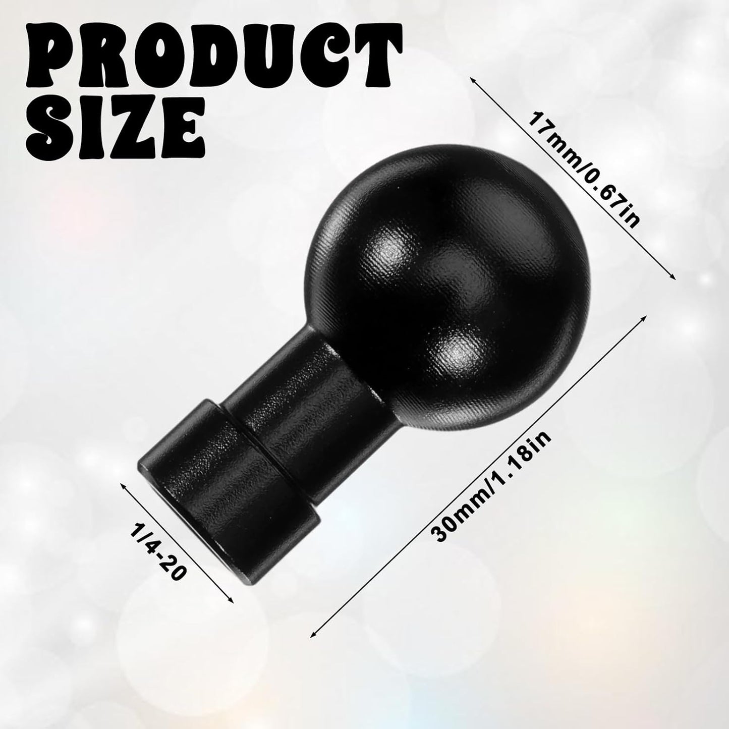 Qulkws 17MM 1/4"-20 Ball Head Mount Male/Female Aluminum Screw Adapter for Action Camera Phone Stand GPS Holder Bracket