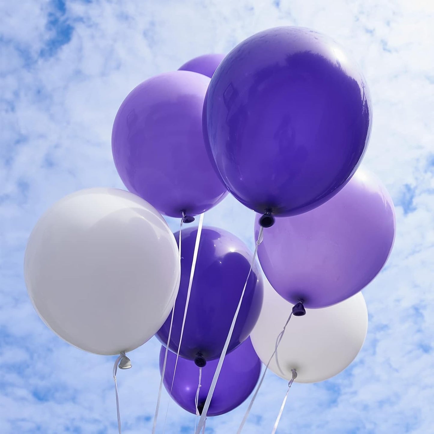PartyWoo Purple Balloons - 60 Pcs 12 Inch Latex Balloons for Graduation, Baby Shower & Birthday Decor