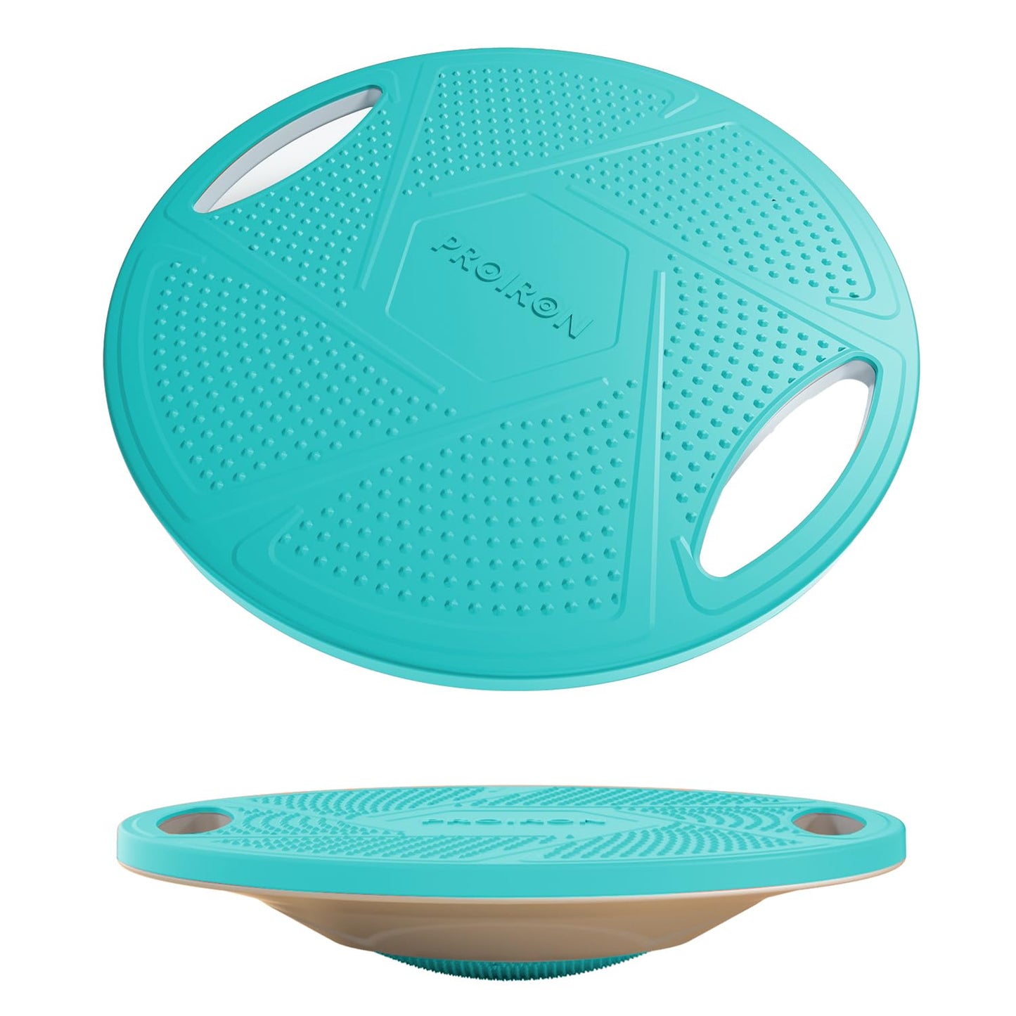 PROIRON Upgraded Wobble Balance Board, 16.34”TPE Non-Slip Stability Board, Portable Exercise Balance Trainer with Handle for Home Gym, Standing Desk, Core Training & Physical Therapy for Adults Kids