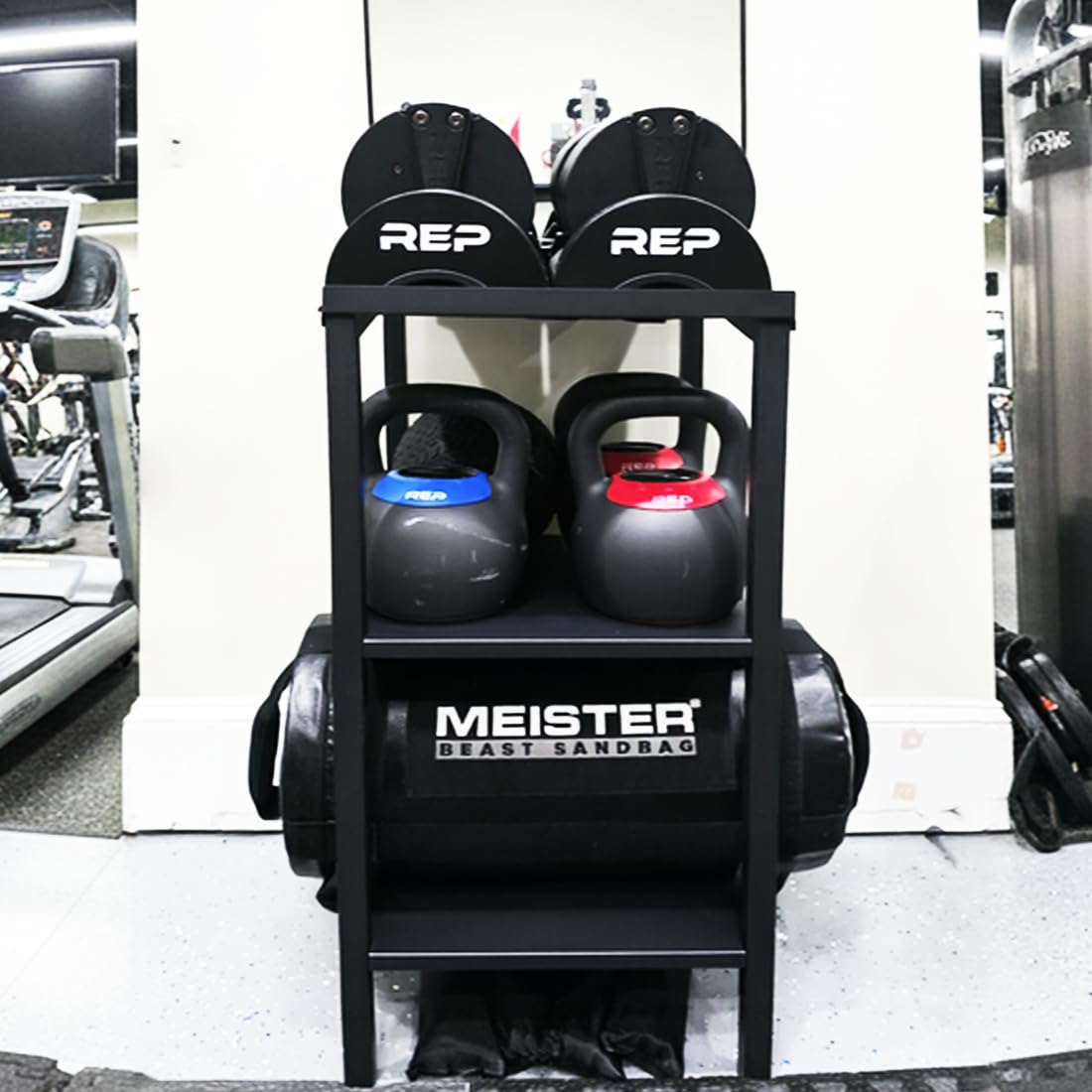 OGODU Commercial Heavy Duty Adjustable Dumbbell Stand & Kettlebell Stand, Adjustable Dumbbell Weight Rack, Kettlebell Storage Rack, Weight Rack for Garage/Home Gym/Commercial with Non-Slip Base, Anti-Tip Safety & Space-Saving Design, Weight Capacity 500/6