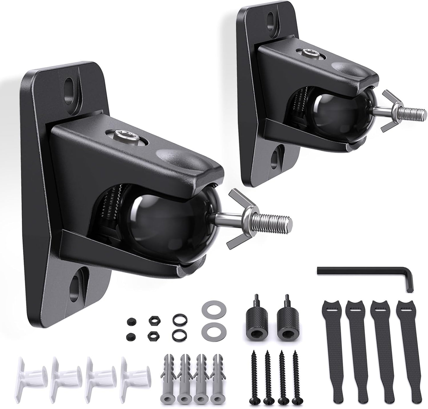 Borenbuir 1/4"- 20, 5mm 4mm q990D, 11 lbs Surround Sound Rear Speaker Wall Mount, Ceiling Mount Bracket for Universal