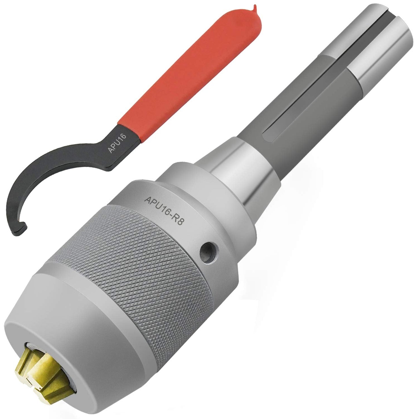 Earl Diamond Super Heavy Duty APU16 1/32-5/8 Inch R8 Shank Precision Integrated Keyless Drill Chuck
