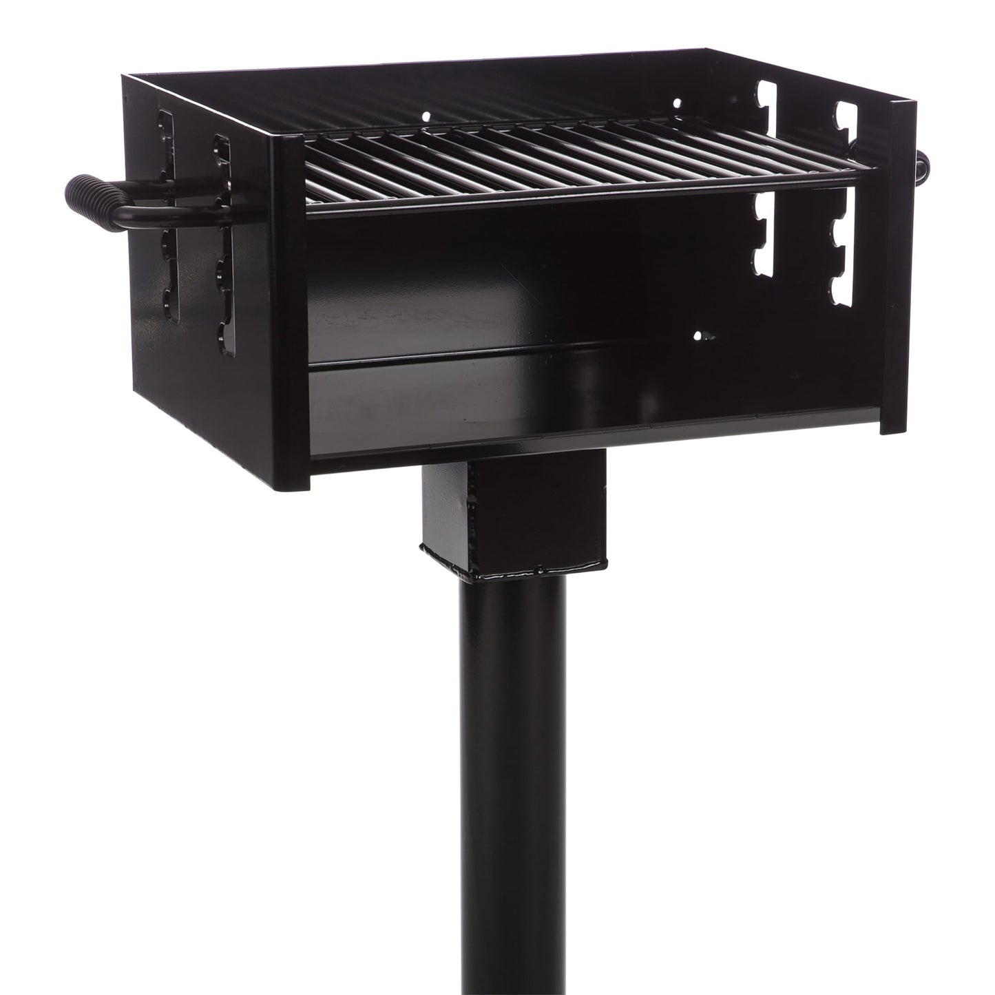 Commercial Grade Park Grill – Heavy-Duty Steel with 300 Sq Inch Cooking Grate, 360° Swivel Post, Made in the USA by Jamestown Advanced Products