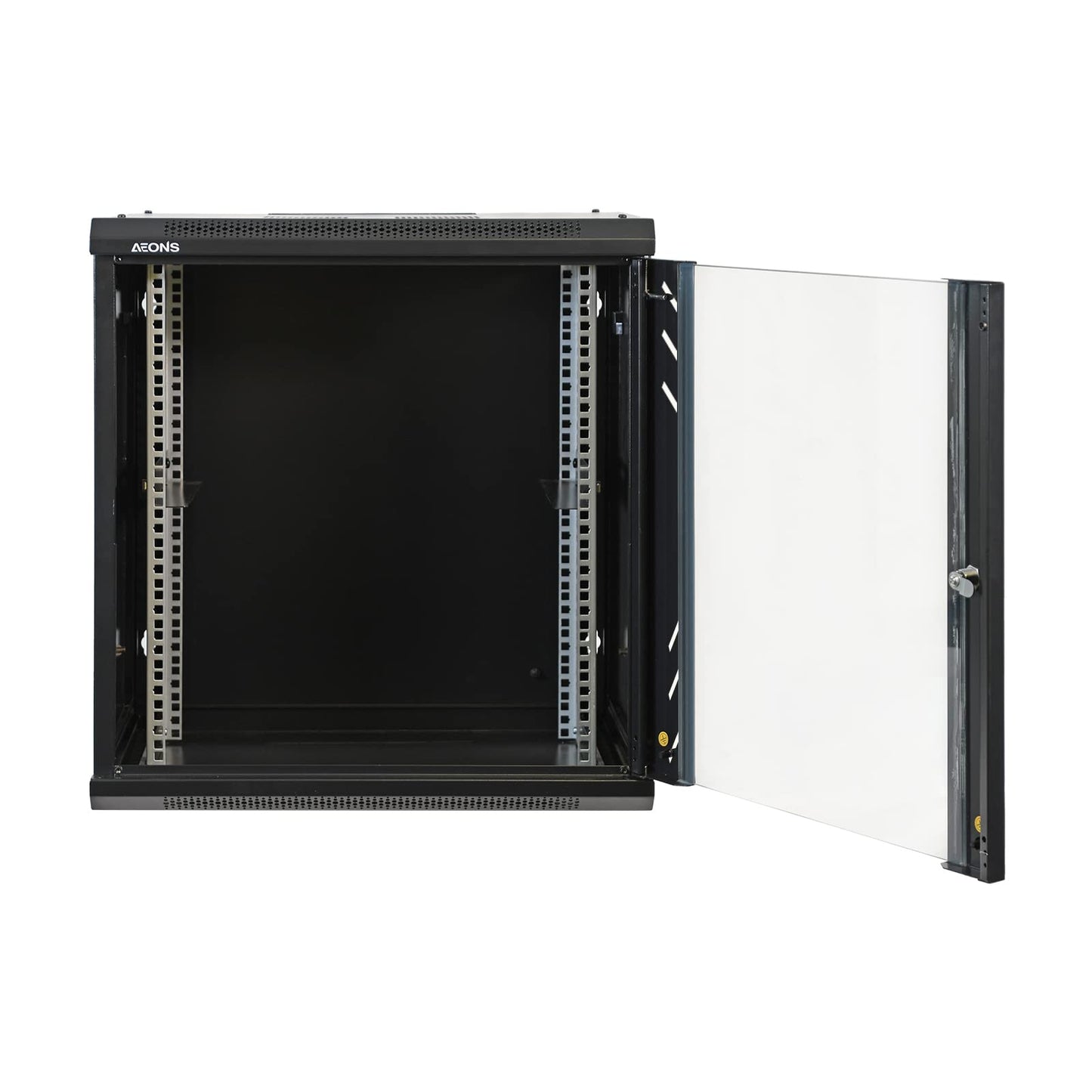 12U Professional Wall Mount Network Server Cabinet Enclosure 19-Inch Server Network Rack Low-Profile Black