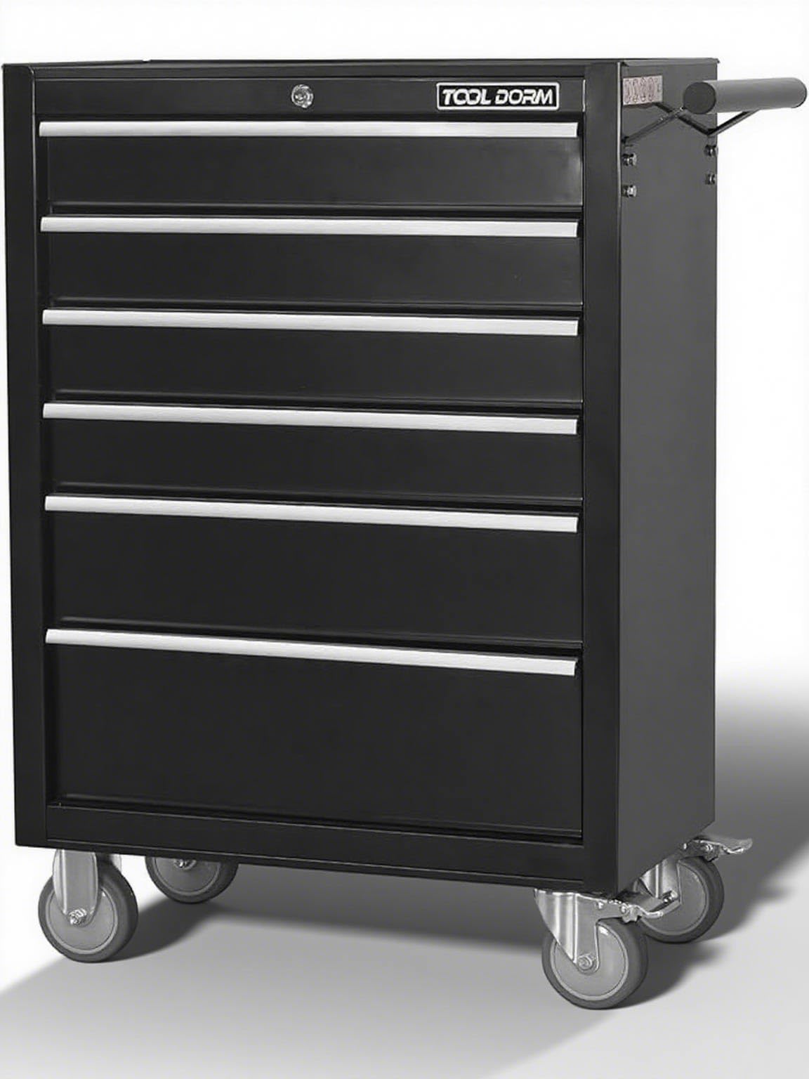 6-Drawer Rolling Tool Chest with Locking Wheels & Drawers, 13" D x 24.2" W x 36.6" H Mobile Tool Storage Cabinet, Heavy-Duty Garage Organizer with Ergonomic Handle