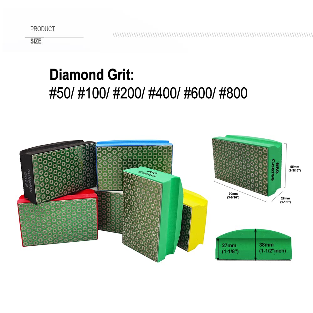 Diamond Core Drill Bits Set 12PCS - DARTOTEK Tile Hole Saw Kit and SHDIATOOL Electroplated Diamond Hand Polishing Pads Foam Back