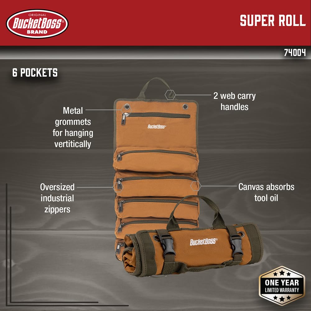 Bucket Boss - Super Roll, Tool Bags - Original Series (74004) , Brown