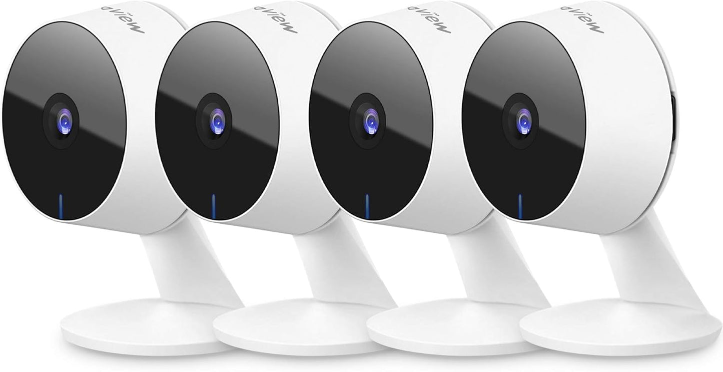 LaView 4pcs, 1080P, Security Cameras Home Security Camera Indoor Wi-Fi Cameras Wired for Pet, Motion Detection, Two-Way