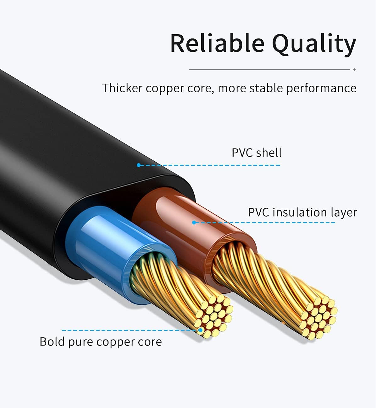JMDDS 10FT 2 Printer HP Power Cord Cable for HP OfficeJet Pro, Envy, DeskJet Series Printers Prong Replacement - (ETL