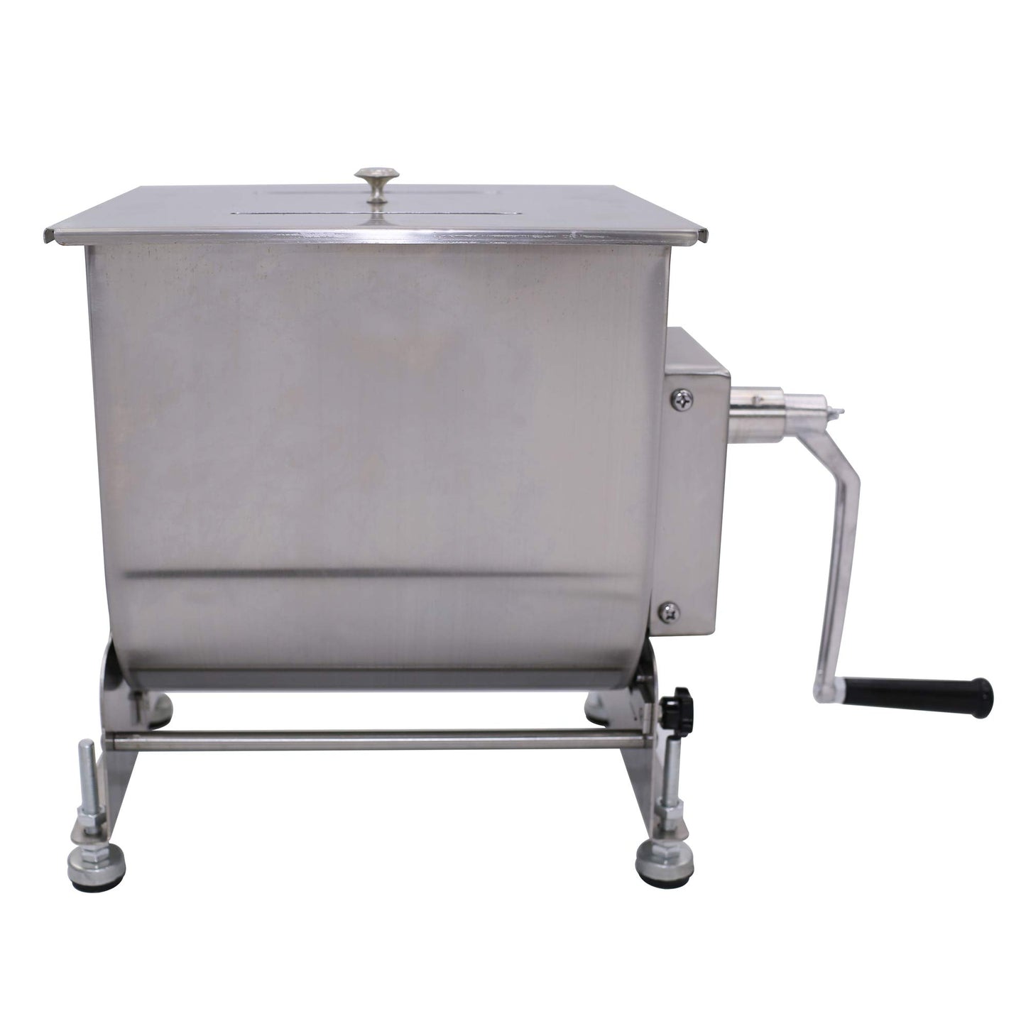 CMI Commercial Tilting Mixer Stainless Steel Manual Meat Mixers with Lid, 35Lb/20L Tilt Tank,(Mixing Maximum 35Lb for Meat),Sausage Mixer Machine Meat Processing Equipment(20L/35Lb-Tilt Tank(Gear))