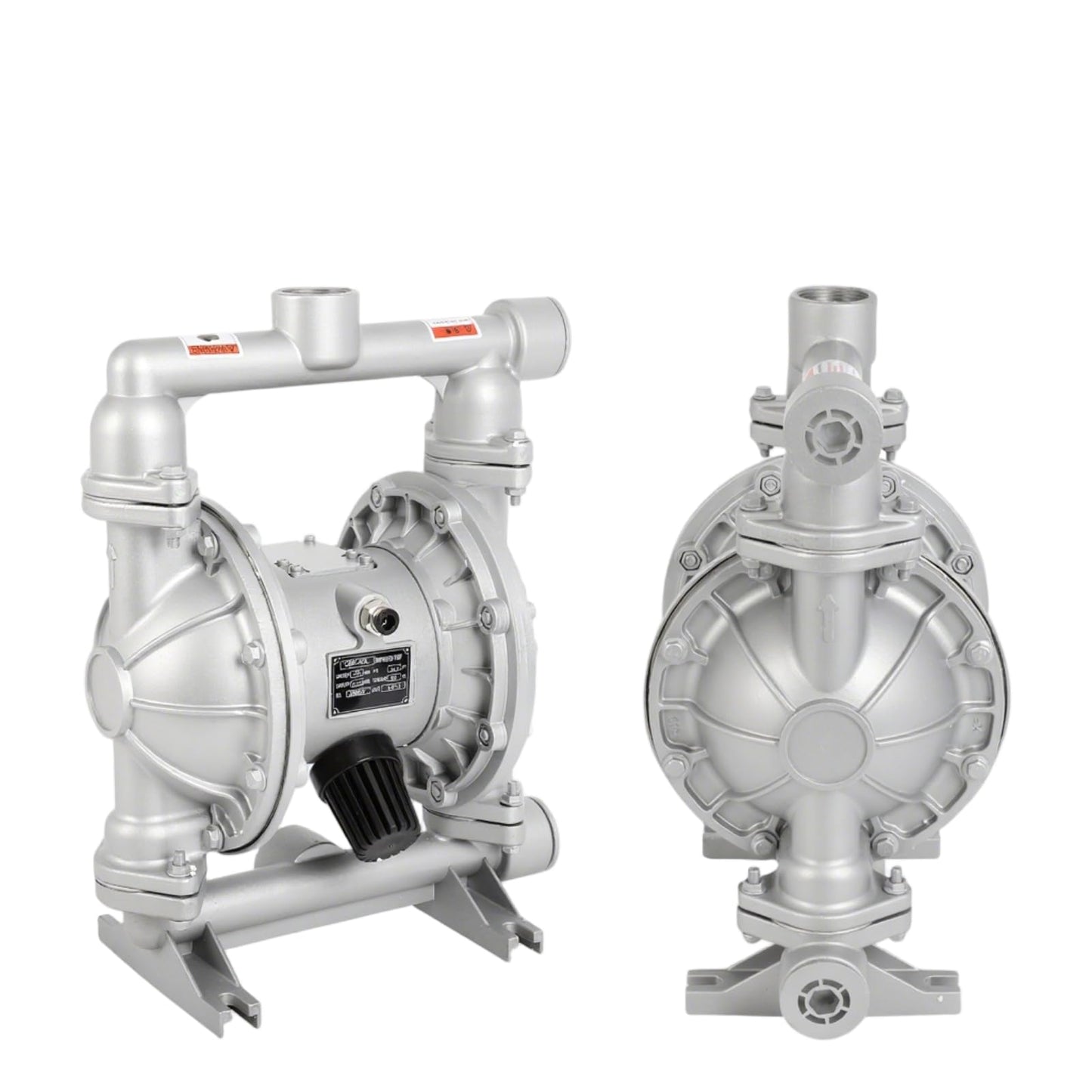 Air Operated Double Diaphragm Pump 1-1/2 inch Inlet & Outlet, 44GPM, Max 115PSI Air Waste Oil Pneumatic Transfer Pump with 2 Extra Diaphragms,Air Diaphragm Pump Aluminum Alloy, QBK_40L