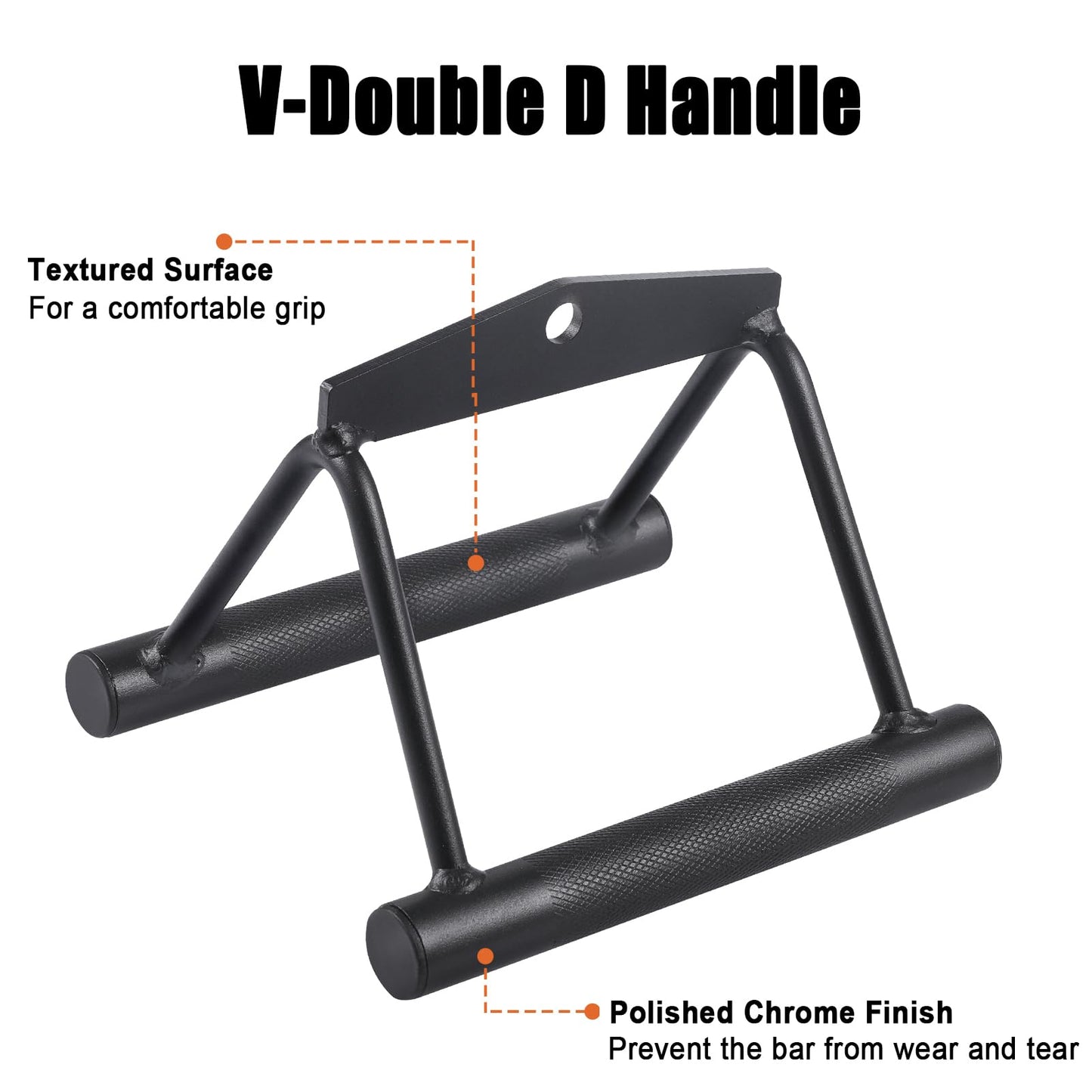 Workout Cable Machine Attachment for Home Gym, SERTT LAT Pulldown Attachments, Cable Accessories for Weight Training, Straight Pull Down Bar, Tricep Rope, Double D Row Handle, V-Shaped Bar