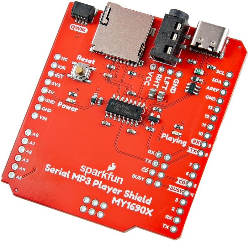 SparkFun MP3 MY1690X-16S Serial Player Shield