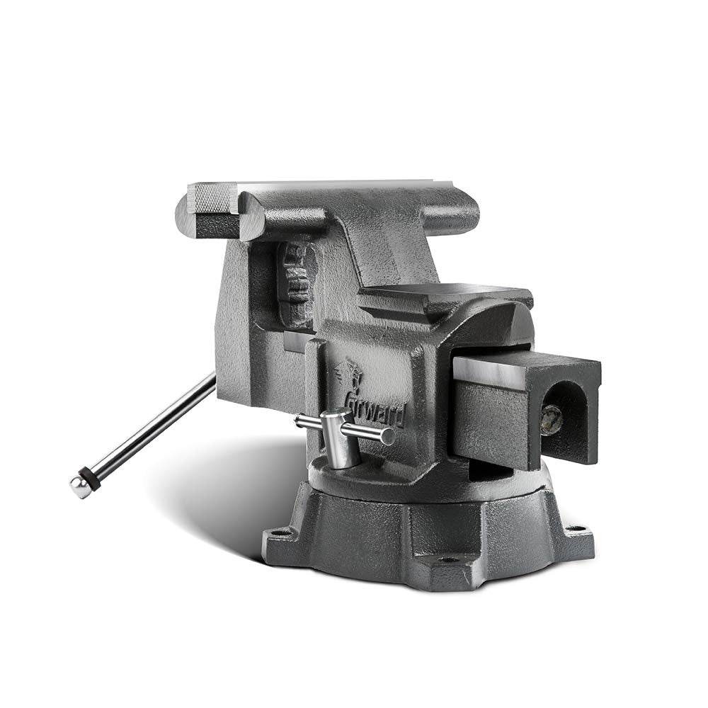 Forward CR50A-5.5In Bench Vise Heavy Duty Vice with Anvil and 210 Degrees Swivel Base (5 1/2")