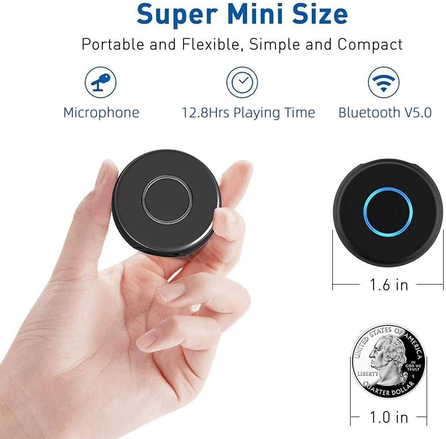 SONRU 3.5mm Bluetooth Aux Adapter for Car, Wireless Audio Receiver, Portable Hands-Free Kit with RCA AUX for Home/Car
