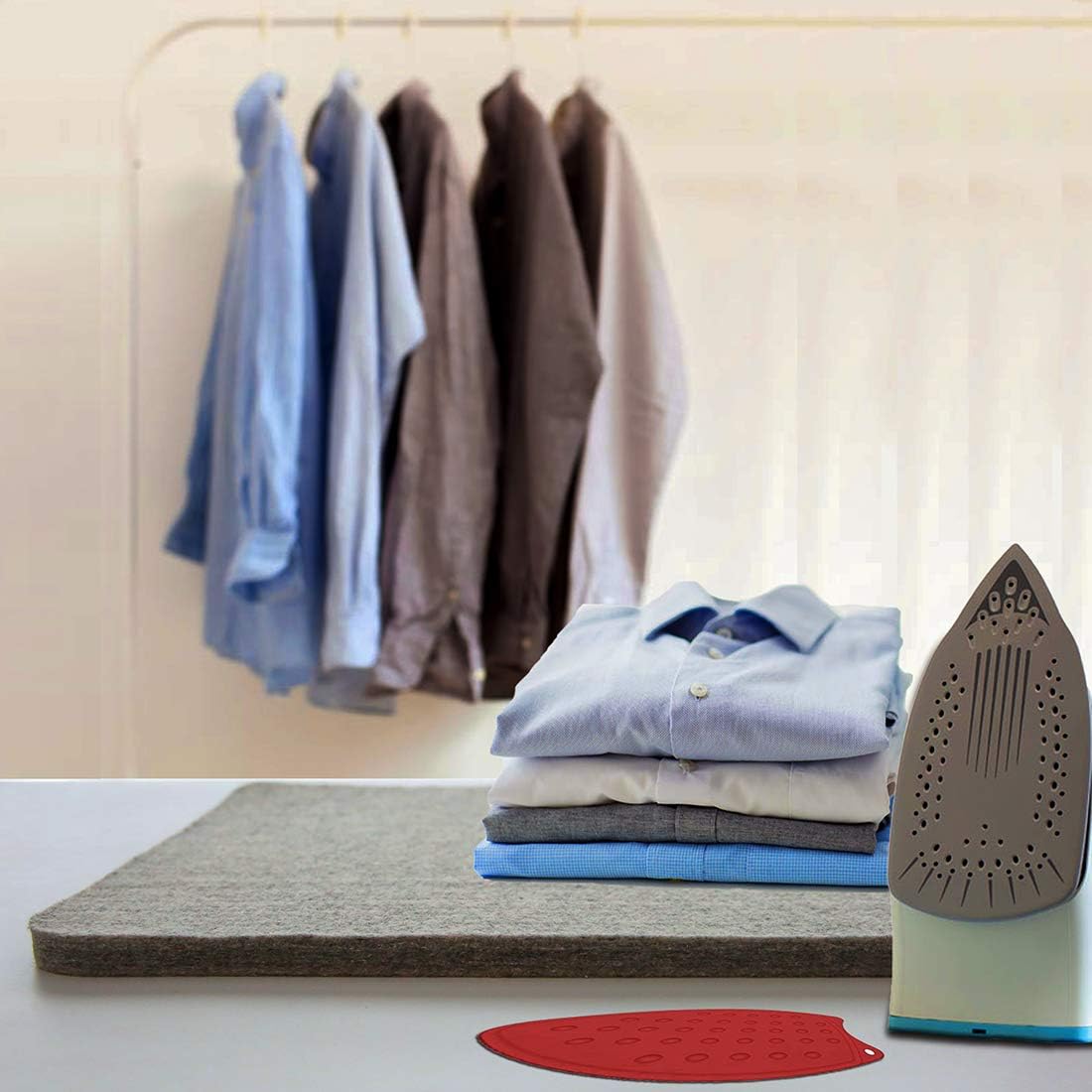 ZOMONETI Wool Pressing Mat - 100% New Zealand Felted Wool Ironing Pad | 18" x 14" for Quilting & Sewing