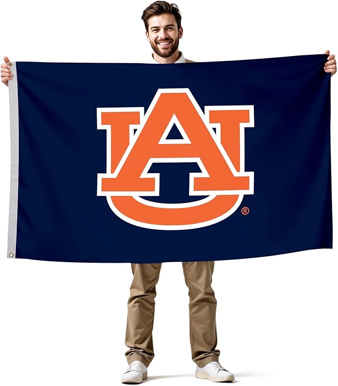 Auburn Tigers College Sports Printed Flag - NCAA Licensed - Nylon - School Banner (Blue) (3' x 5')
