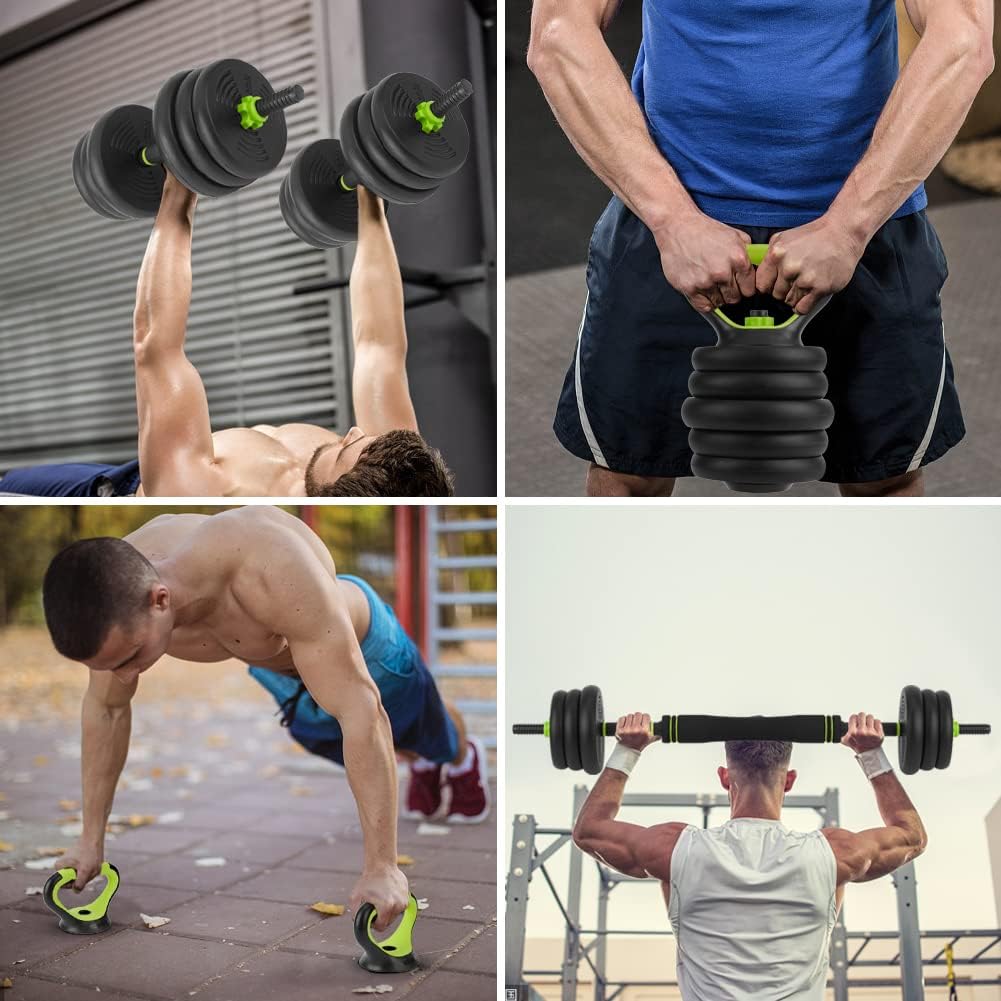88Lb Adjustable Dumbbell Weight Set, Free Weights Dumbbells Set for Home Gym,Round