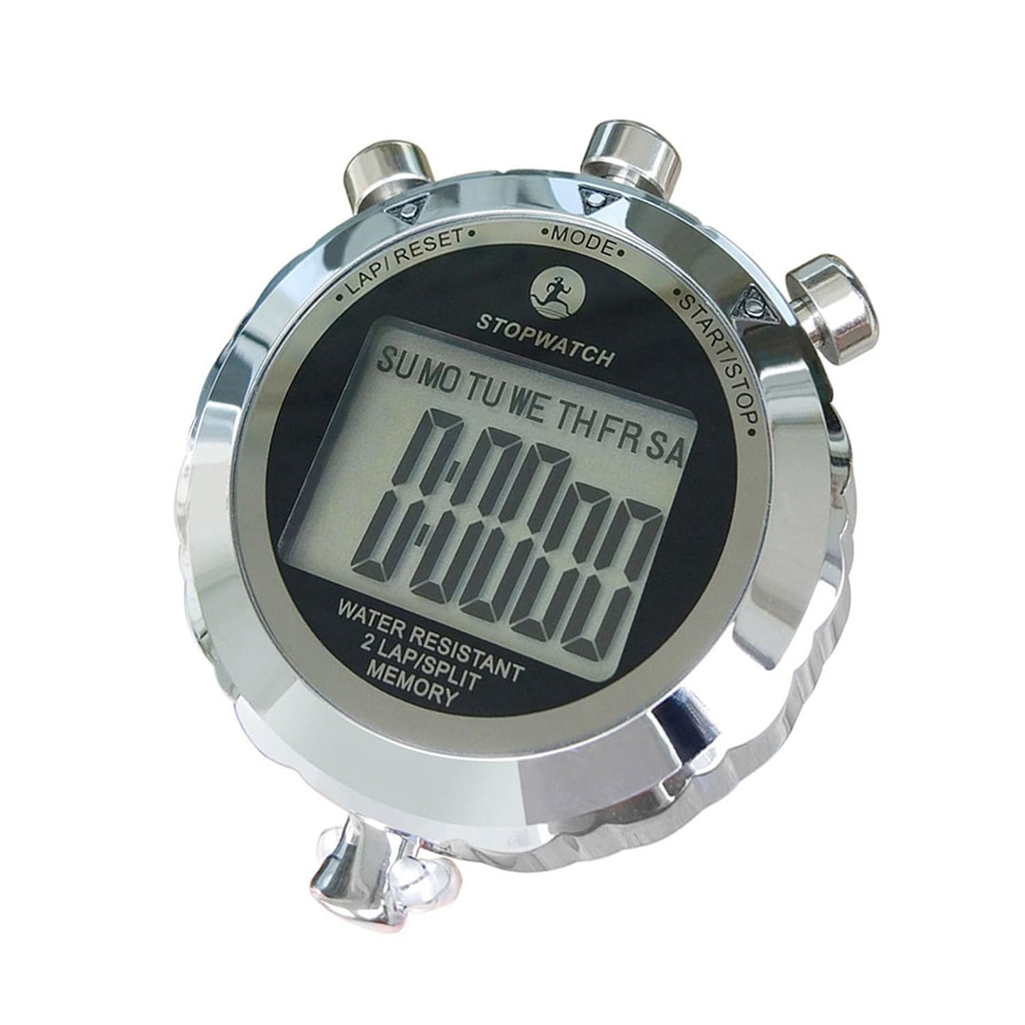 Metal Stopwatch with Backlight, 0.01 Second Timing Stopwatches Timer, 2 Lap Memory for Sports Coach Running Basketball