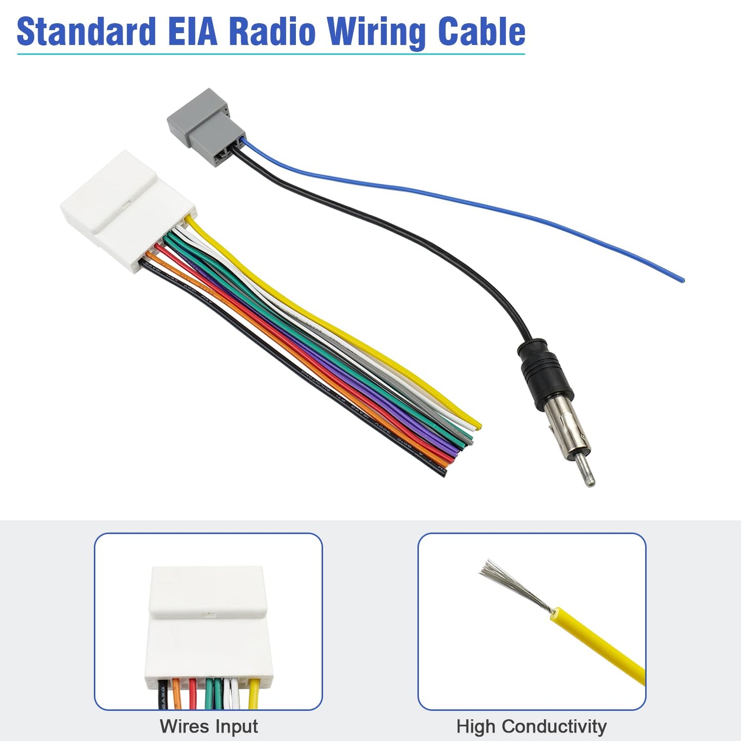 20Pin Wiring Harness for Nissan Radio Wire Antenna Adapter Kit Compatible with Altima Versa Sentra Frontier Xterra