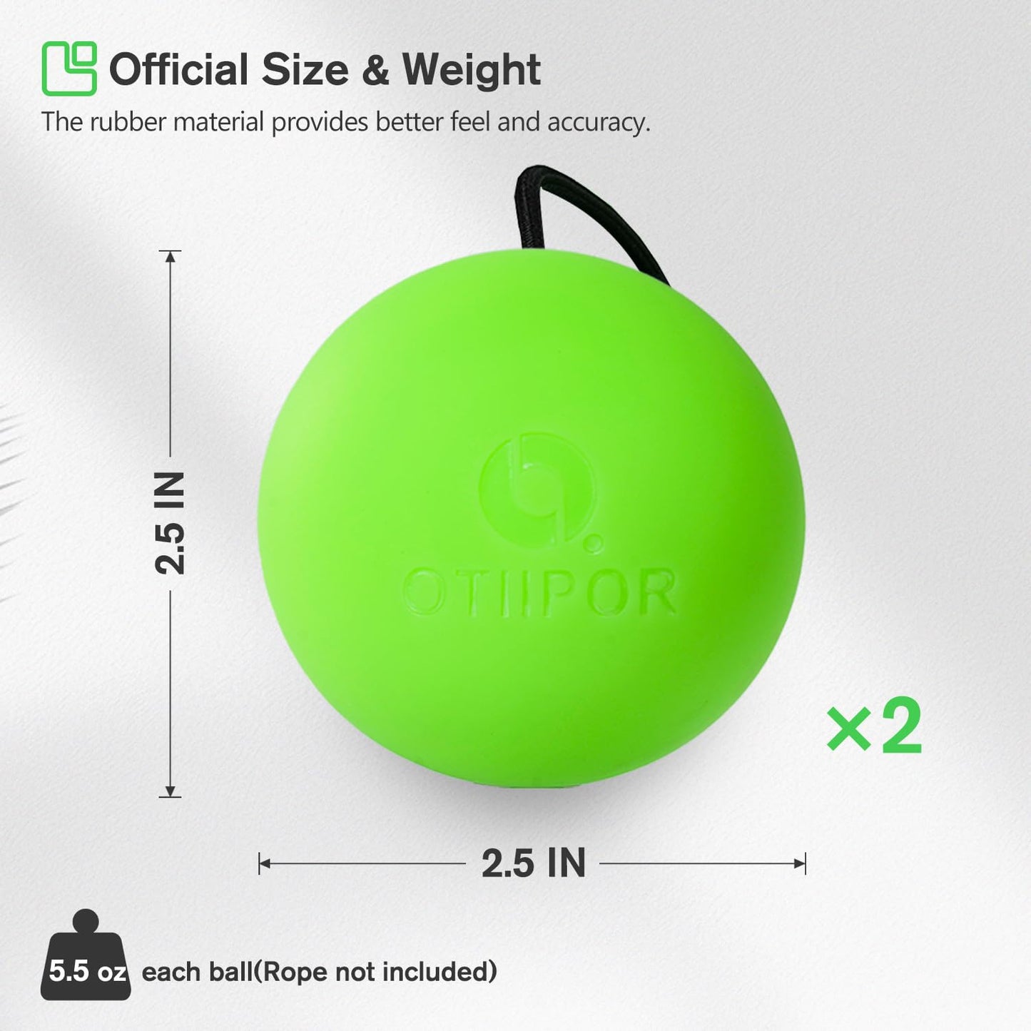 OTIIPOR Lacrosse Rebounder Glow in The Dark,Lacrosse Training Equipment Rope Suitable for All Beginners,Fits All Sticks(2 Pack)