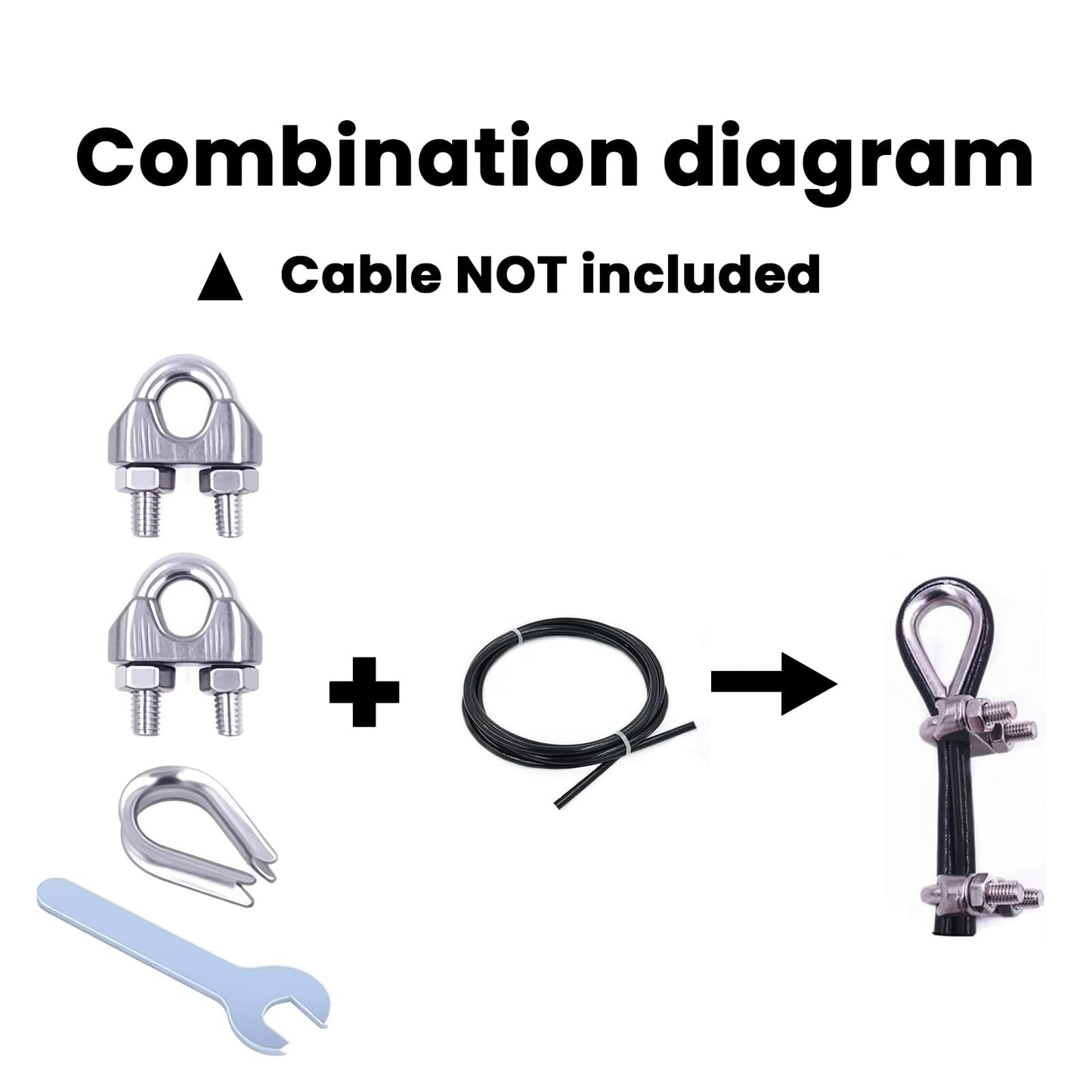 Gym Machine Cable Accessories Set, 5mm/6mm Cable Ball Stopper with Interface Port, Wire Rope Joint & Replacement Parts for Home Fitness Equipment