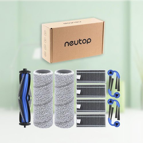 neutop Replacement Parts Compatible with Ecovacs Deebot X11 OmniCyclone, Robot Vacuum Accessories with 1 Main Brush 2 Mopping Roller 4 Filter 4 Side Brush