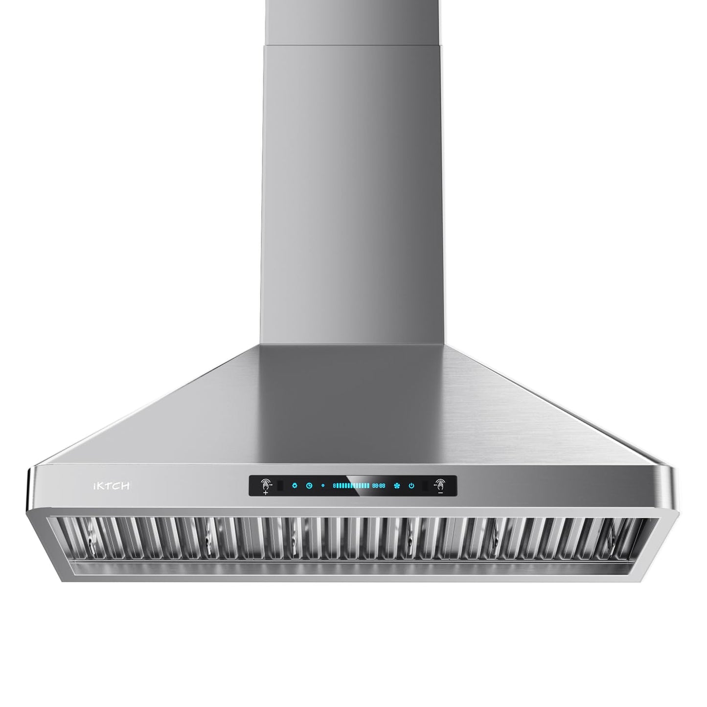 IKTCH 36 inch Wall Mount Range Hood, 900 CFM Ducted/Ductless Range Hood with 4 Speed Fan, Pure Stainless Steel with Gesture Sensing & Touch Control Making life Smarter IKP02R-36