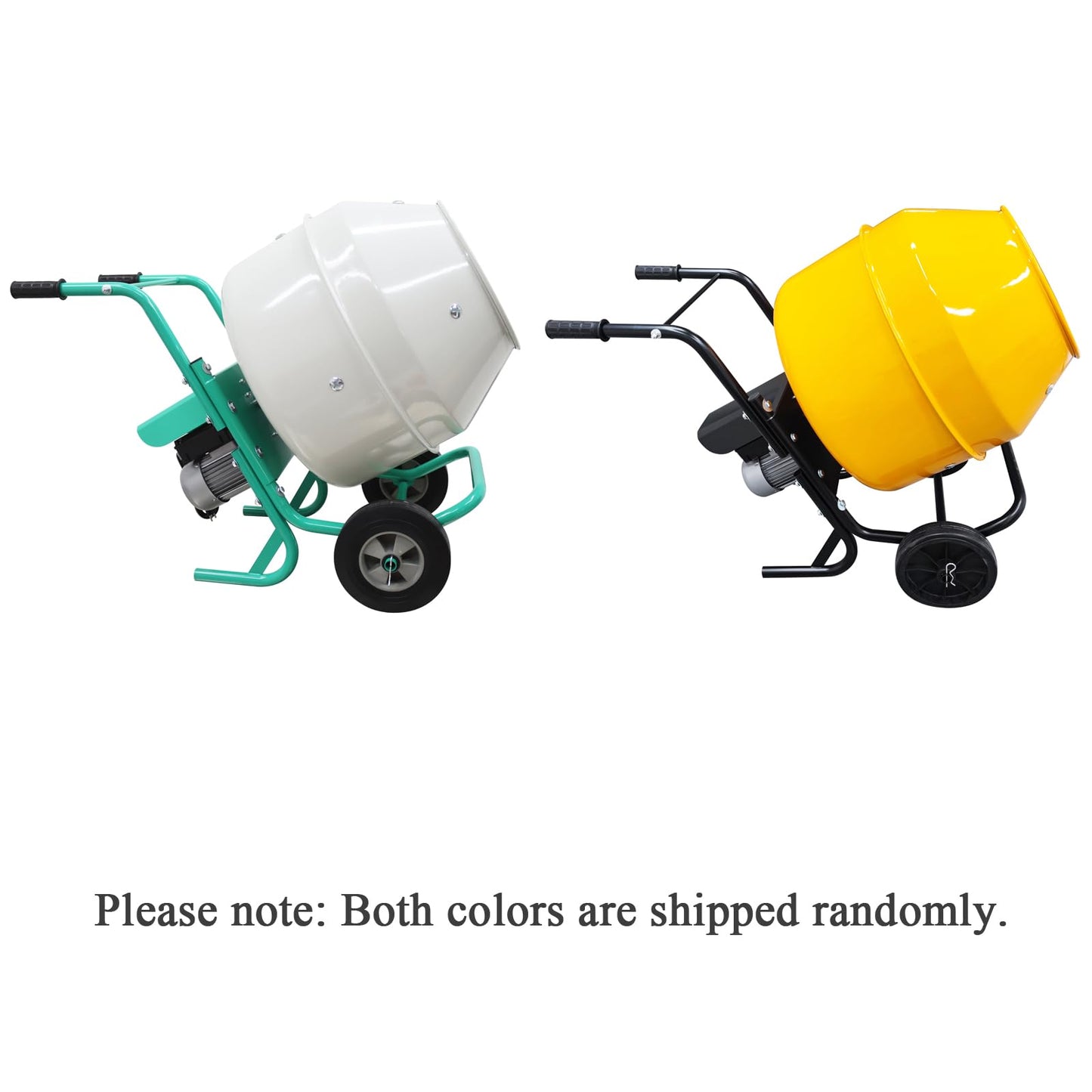 WYDDDARY 180L Hand Push Cement Mixer Concrete Mortar with Steel Drum for Mixing Cement Sand All Kinds of Dry Powder Mortar 110V