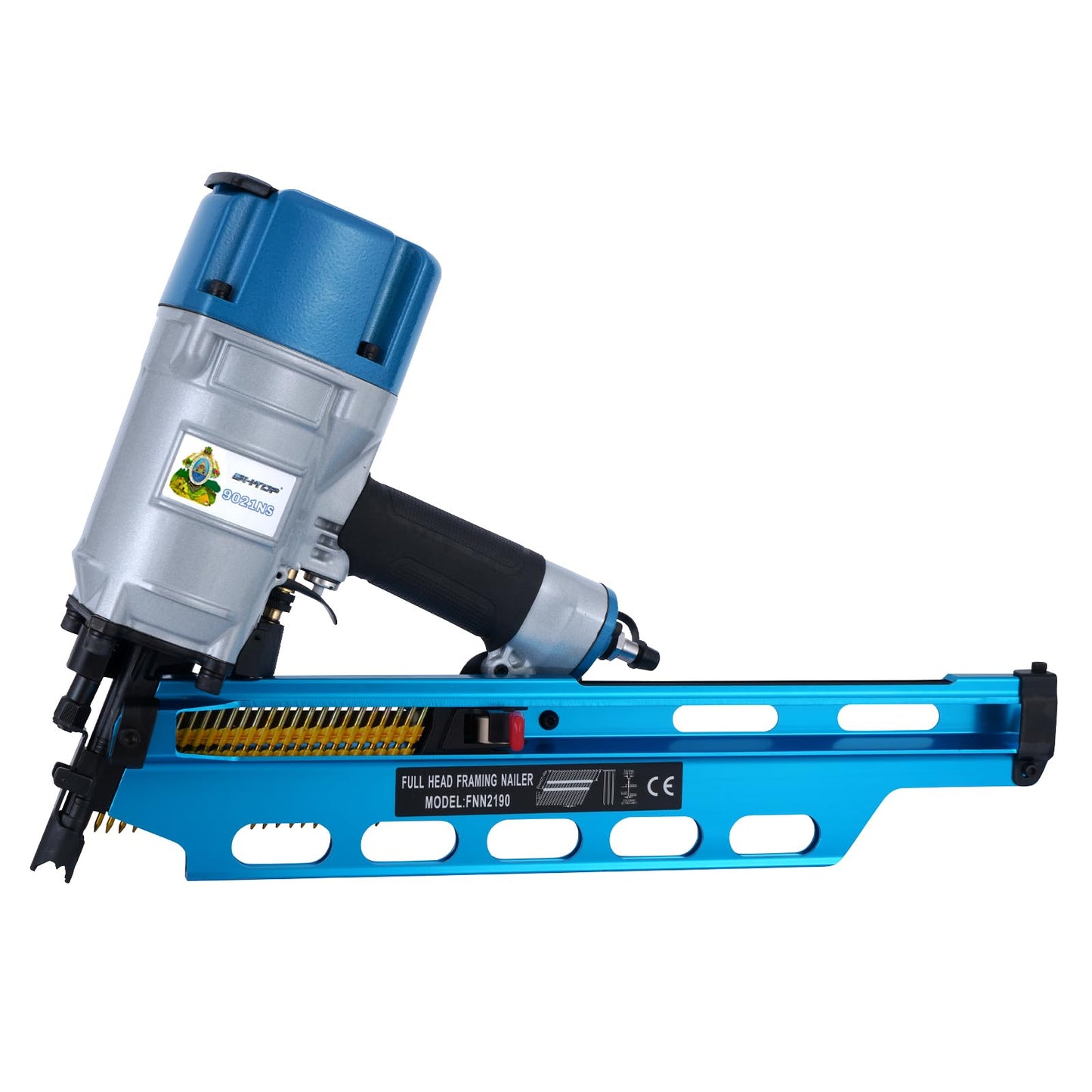 BHTOP Honduras Style 9021NS Framing Nailer 21 Degree 3-1/2" with Depth Adjustment Professional Air Nail Gun