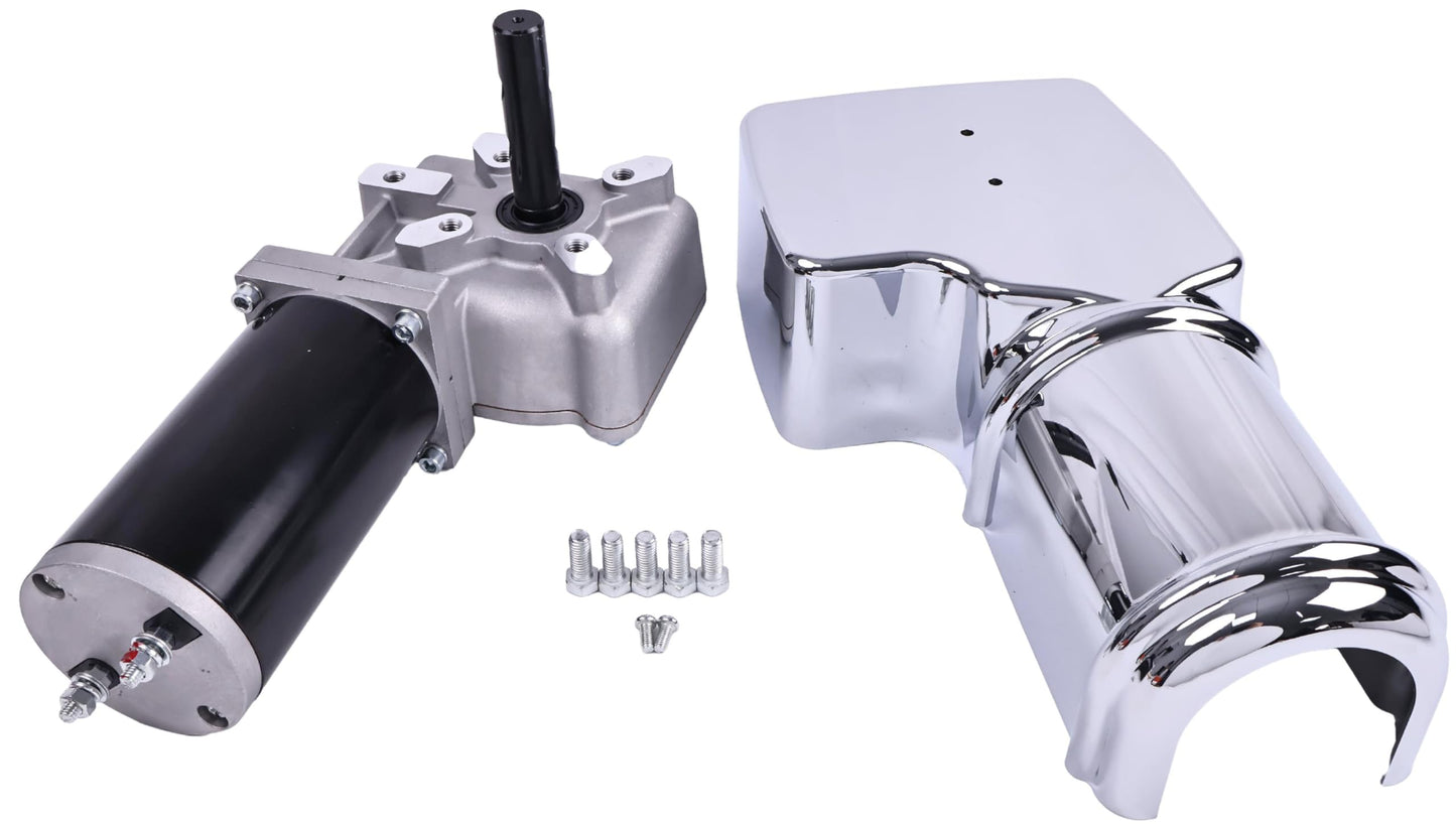 Solarhome 12V 2.0 HP 90:1 1500 Watt Dump Truck Roll Tarp Motor with Chrome Cover