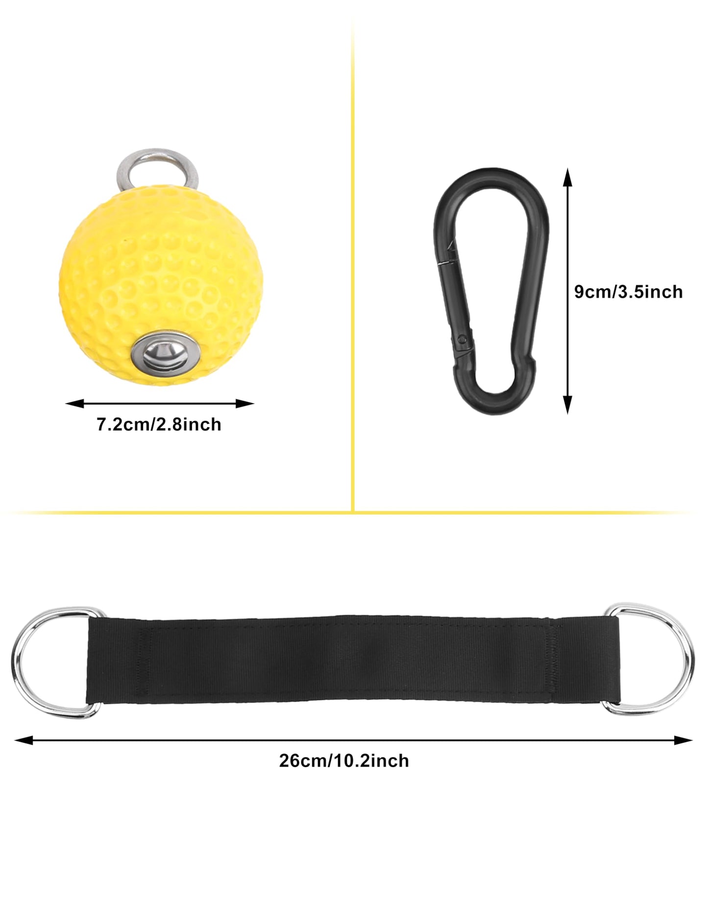 Pull Up Grips Ball Grip Strength Trainer, Climbing Grip Strength Training Pull Up Grips Handles, Cable Machine Attachments, Pull Down Attachment for Hand Wrist Finger