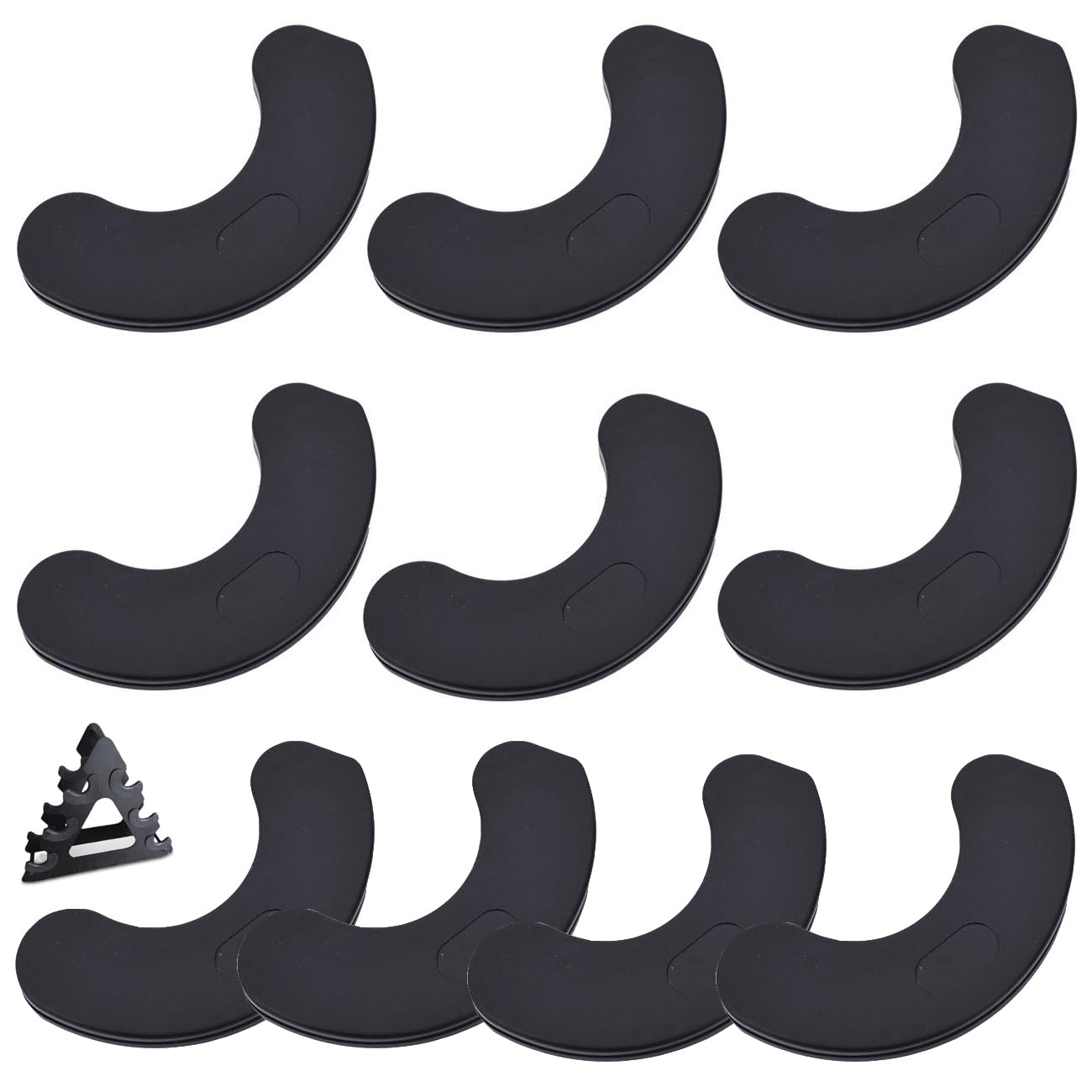 SquEqu 10 Pack Dumbbell Weight Rack Corner Protector Replacement Pads C Shaped Frame Bumper Protective Cover for A-Frame Dumbbell Rack Stand Dumbbell Weight Set Vertical Racks