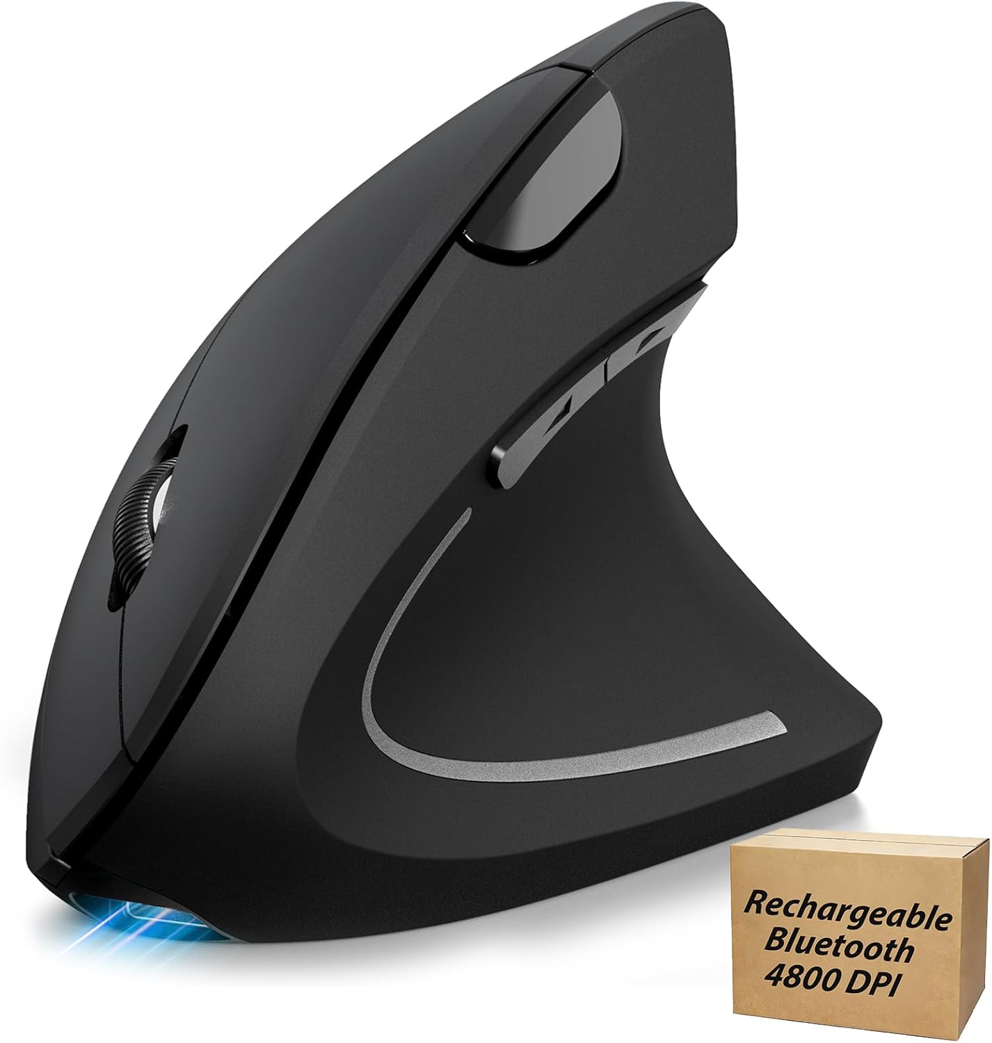 TECKNET 4800 6 Ergonomic Mouse Rechargeable Bluetooth - DPI Vertical Mice Adjustable Levels, Wireless Optical Carpal