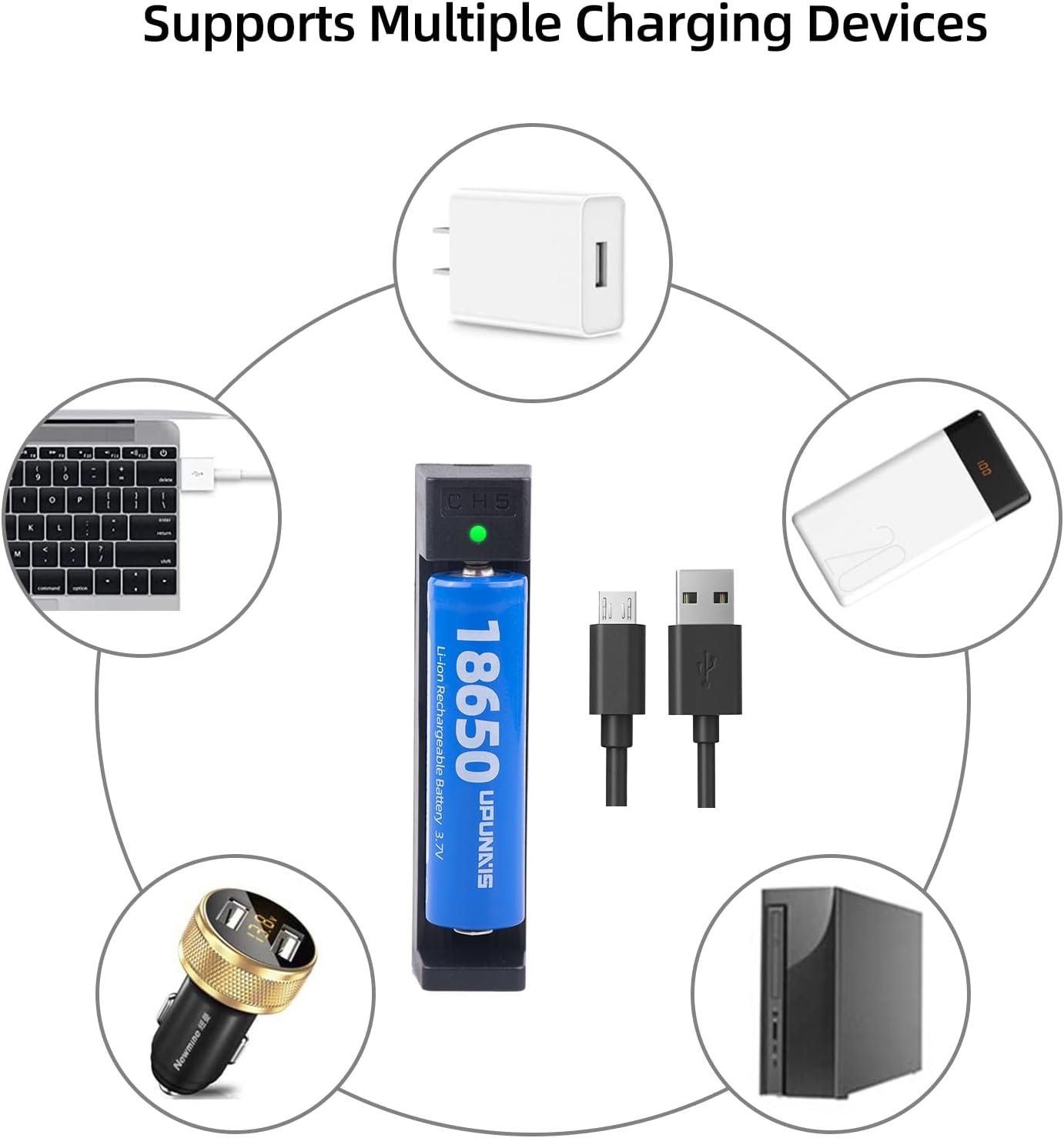 WANGDAJIEDIAN 18650 18650 20700 10440 14500 18500 16340 17500 Battery Charger, Suitable for Lithium Battery Battery