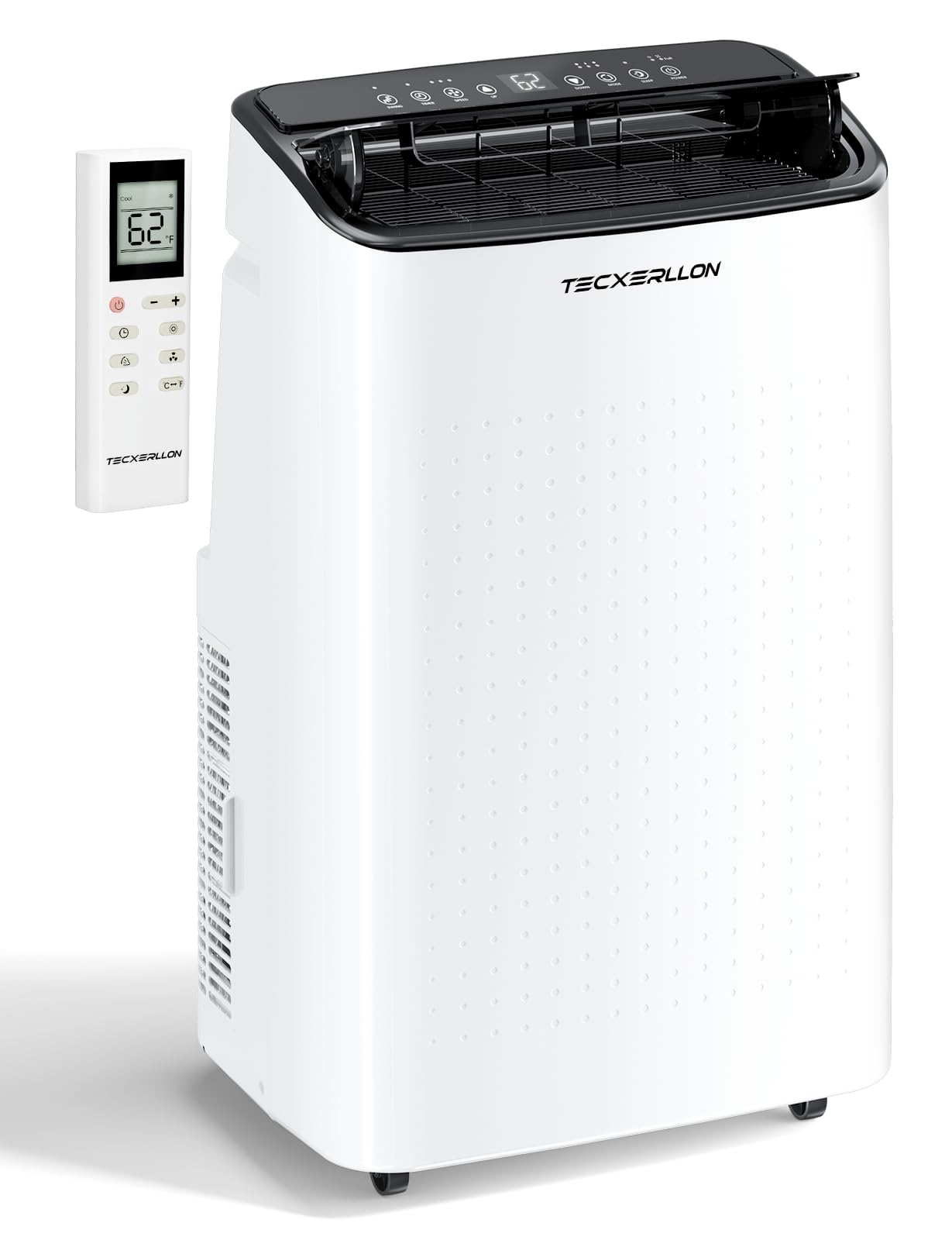TECXERLLON 15,000 BTU Portable Air Conditioner, Cools up to 800 Sq. Ft., 4-in-1 Smart Portable AC with Dehumidifier, Fan, Sleep Mode, Self-Evaporating, Remote & Window Kit