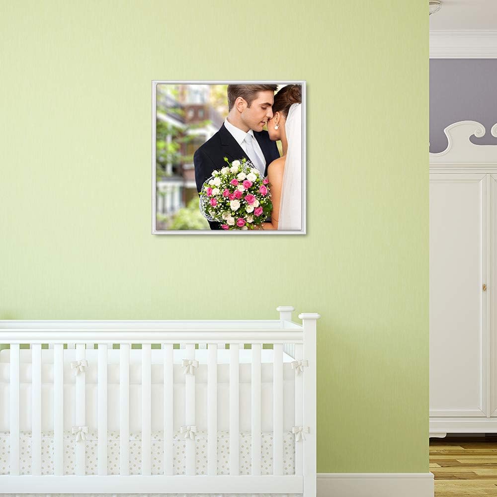 wall26 Framed Canvas Wall Art - Custom Home Decor for Living Room & Bedroom | 16"x16", White Frame